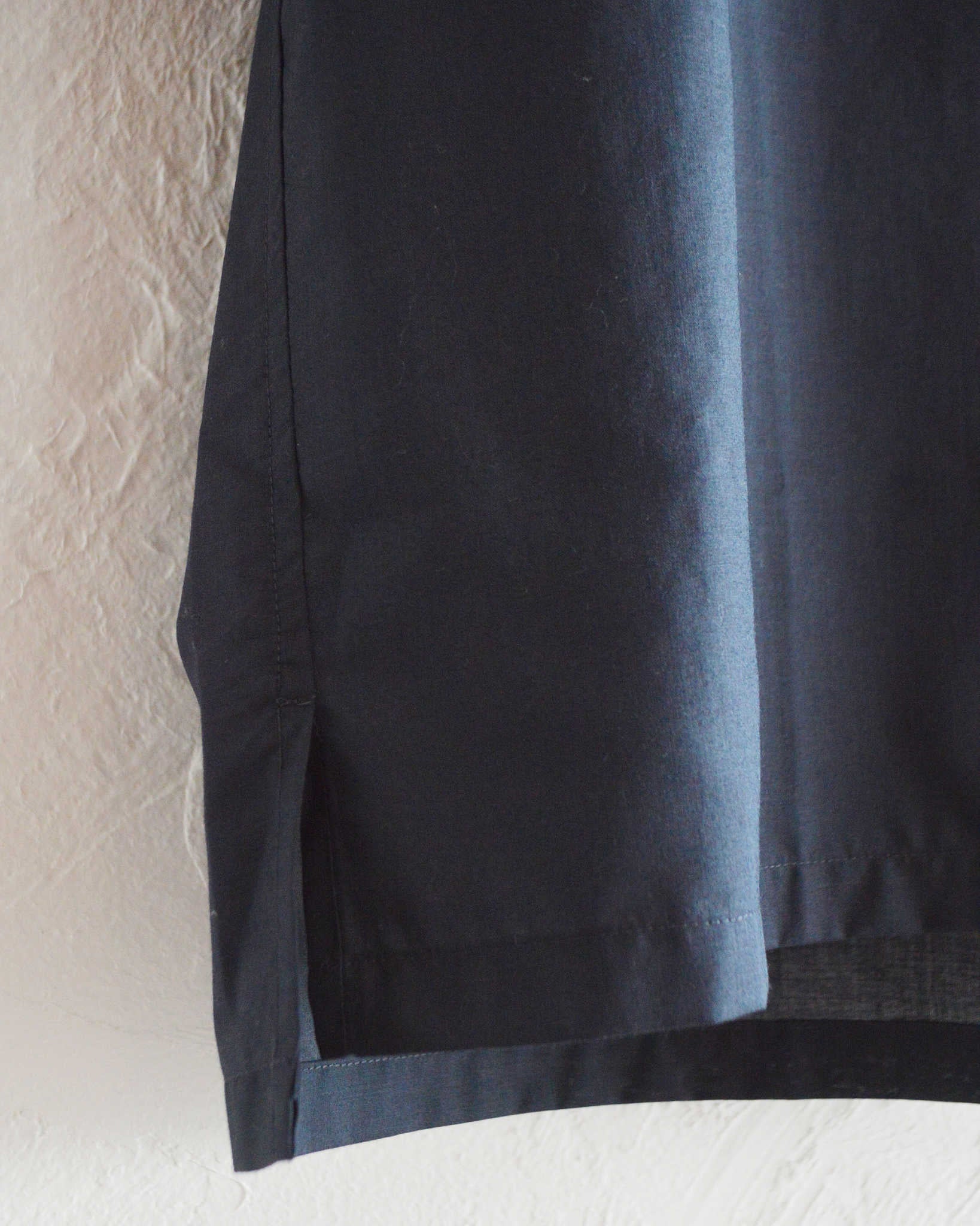 LAMOND ラモンド / LAWN SKIPPER SHIRTS ローンスキッパーシャツ (NAVY BLACK ネイビーブラック)