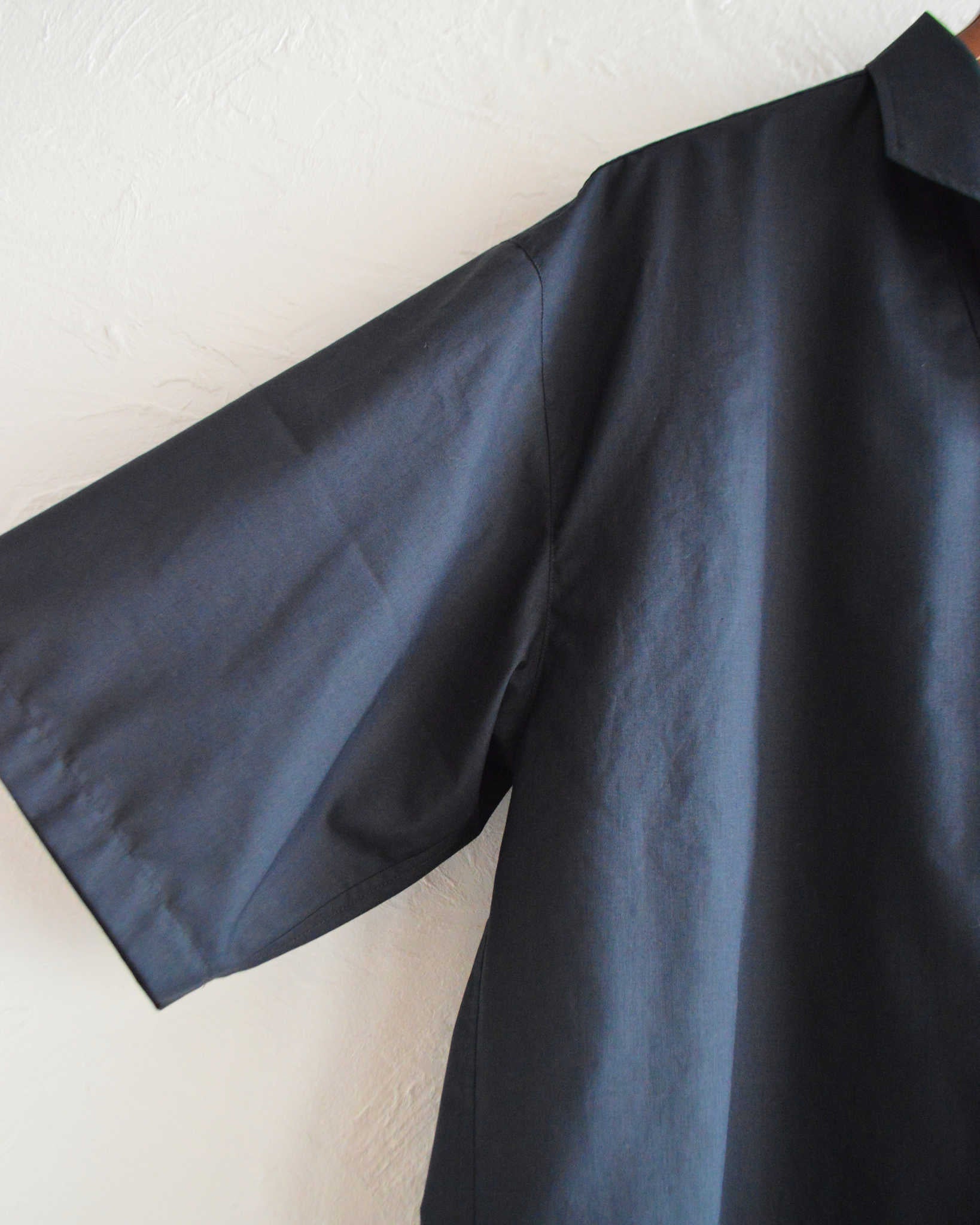 LAMOND ラモンド / LAWN SKIPPER SHIRTS ローンスキッパーシャツ (NAVY BLACK ネイビーブラック)