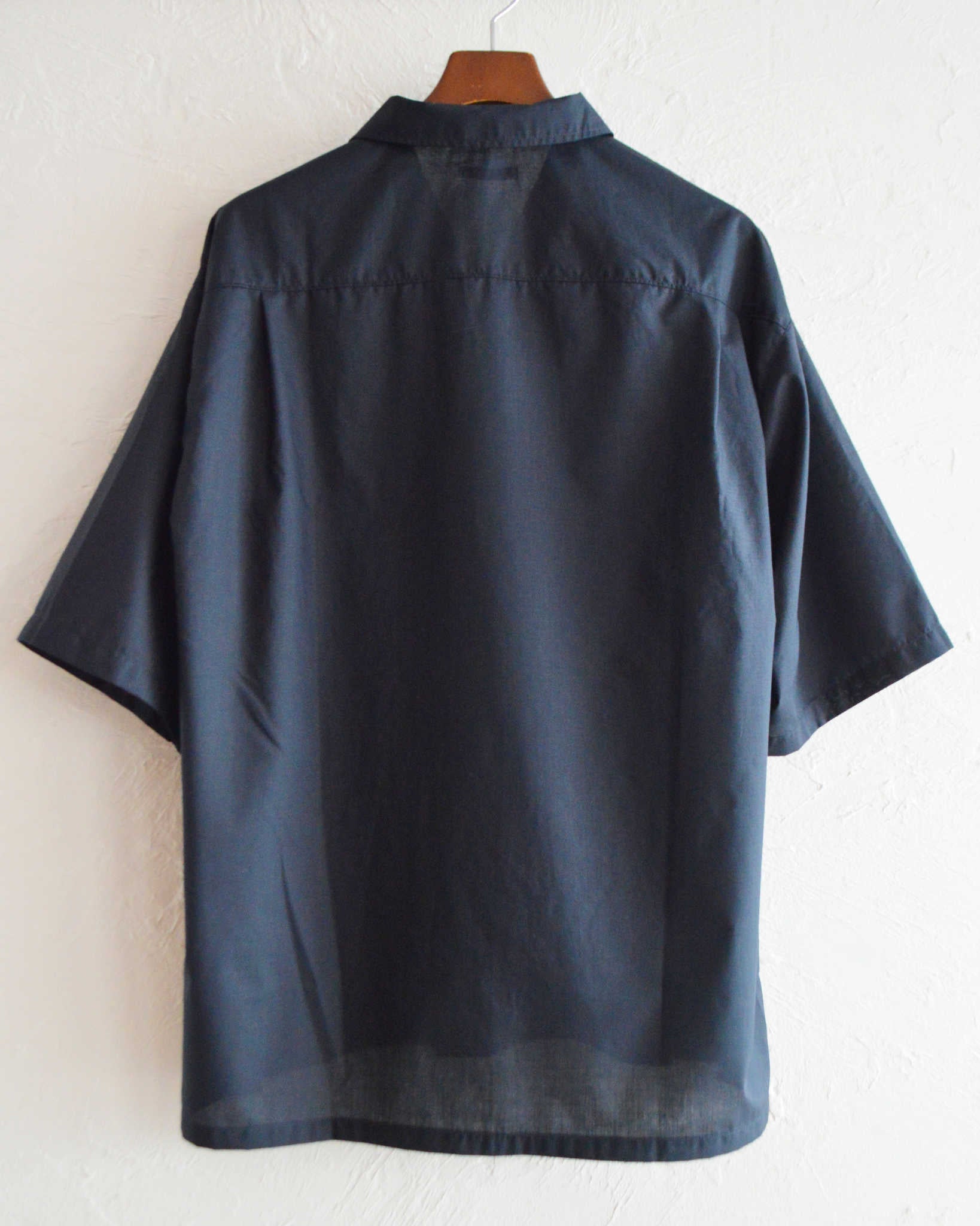 LAMOND ラモンド / LAWN SKIPPER SHIRTS ローンスキッパーシャツ (NAVY BLACK ネイビーブラック)