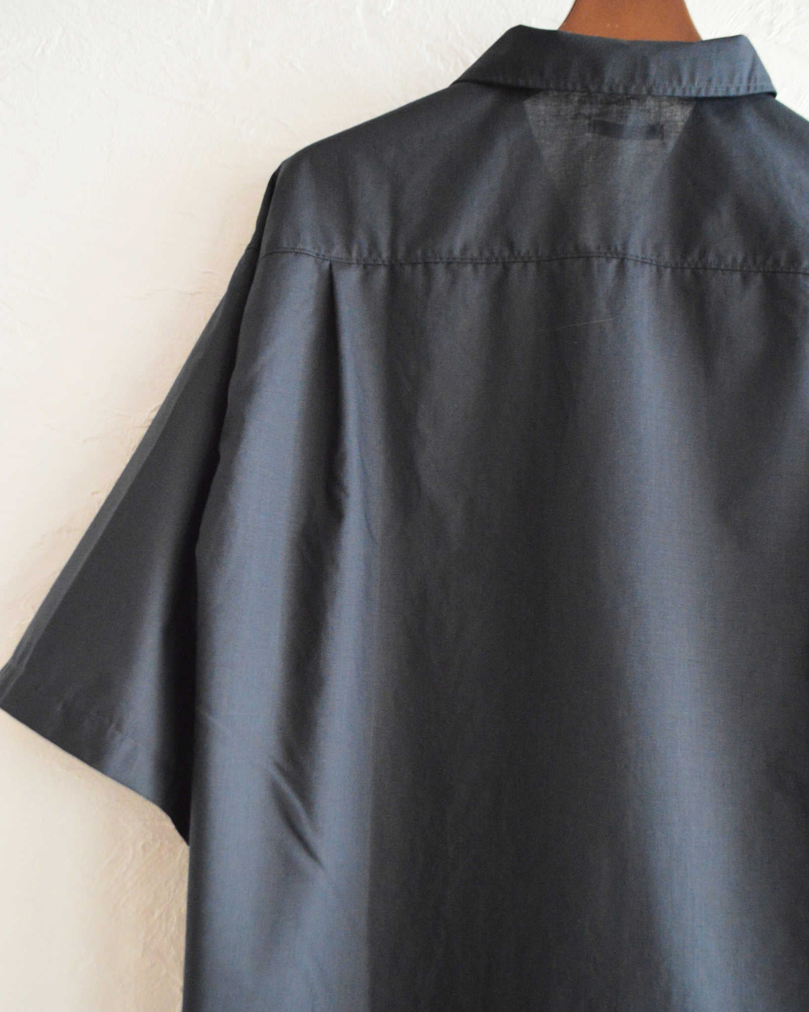 LAMOND ラモンド / LAWN SKIPPER SHIRTS ローンスキッパーシャツ (NAVY BLACK ネイビーブラック)