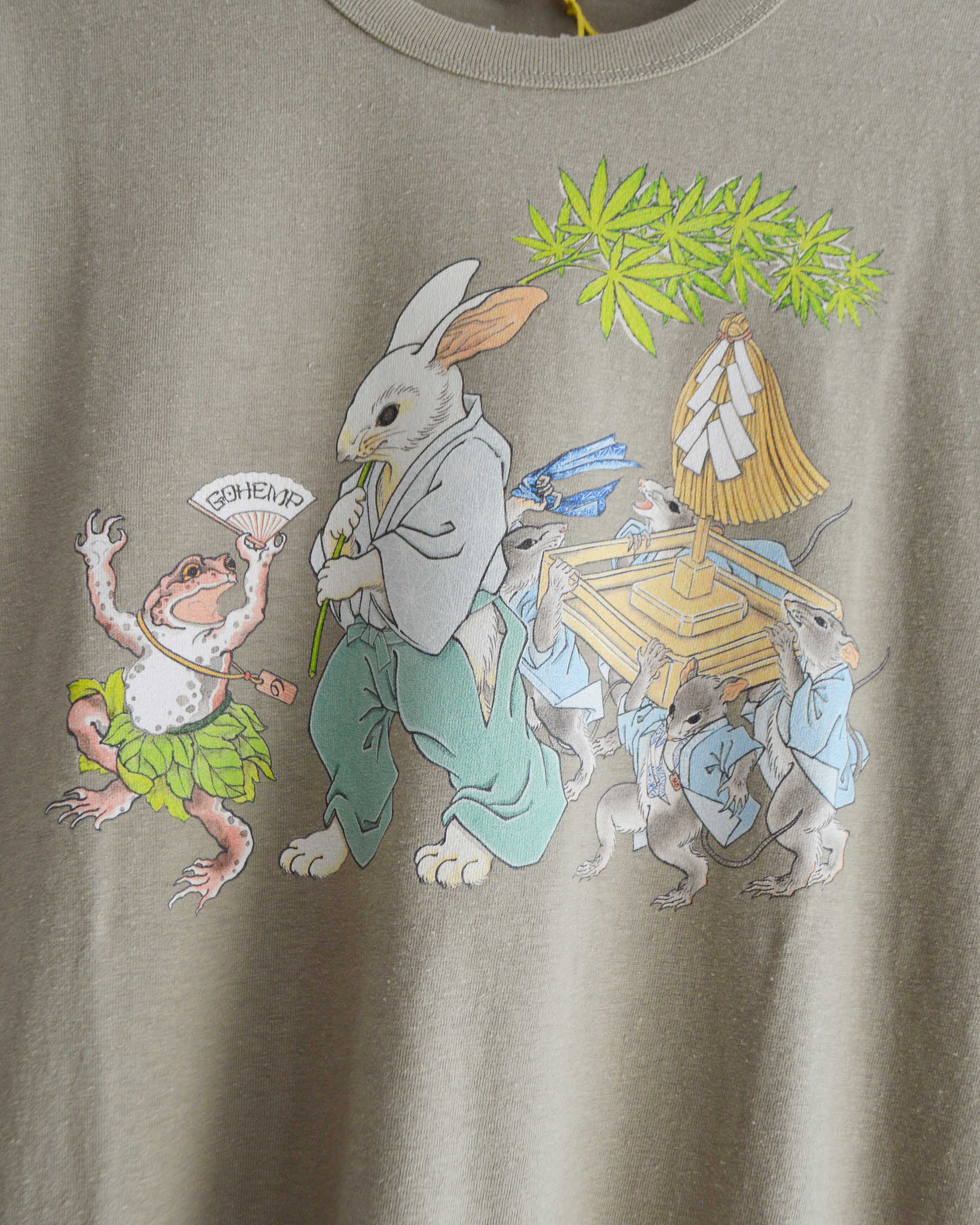 GOHEMP ゴーヘンプ / 麻奉納祭 BASIC S/SL TEE アサホウノウサイベーシックティー (SAND STONE サンドストーン)