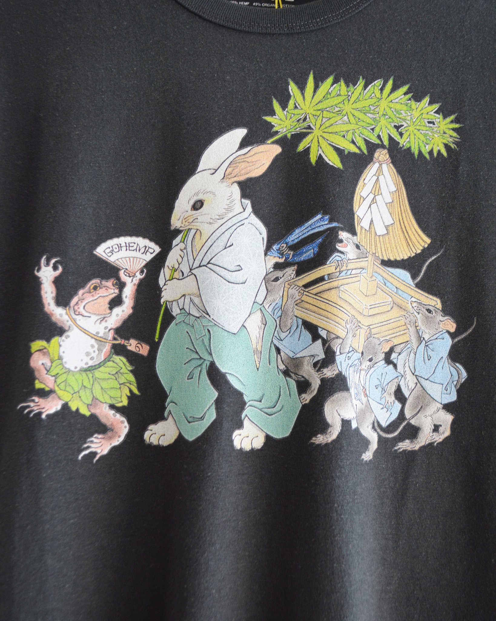 GOHEMP ゴーヘンプ / 麻奉納祭 BASIC S/SL TEE アサホウノウサイベーシックティー (GUNMETAL GRAY ガンメタルグレー)
