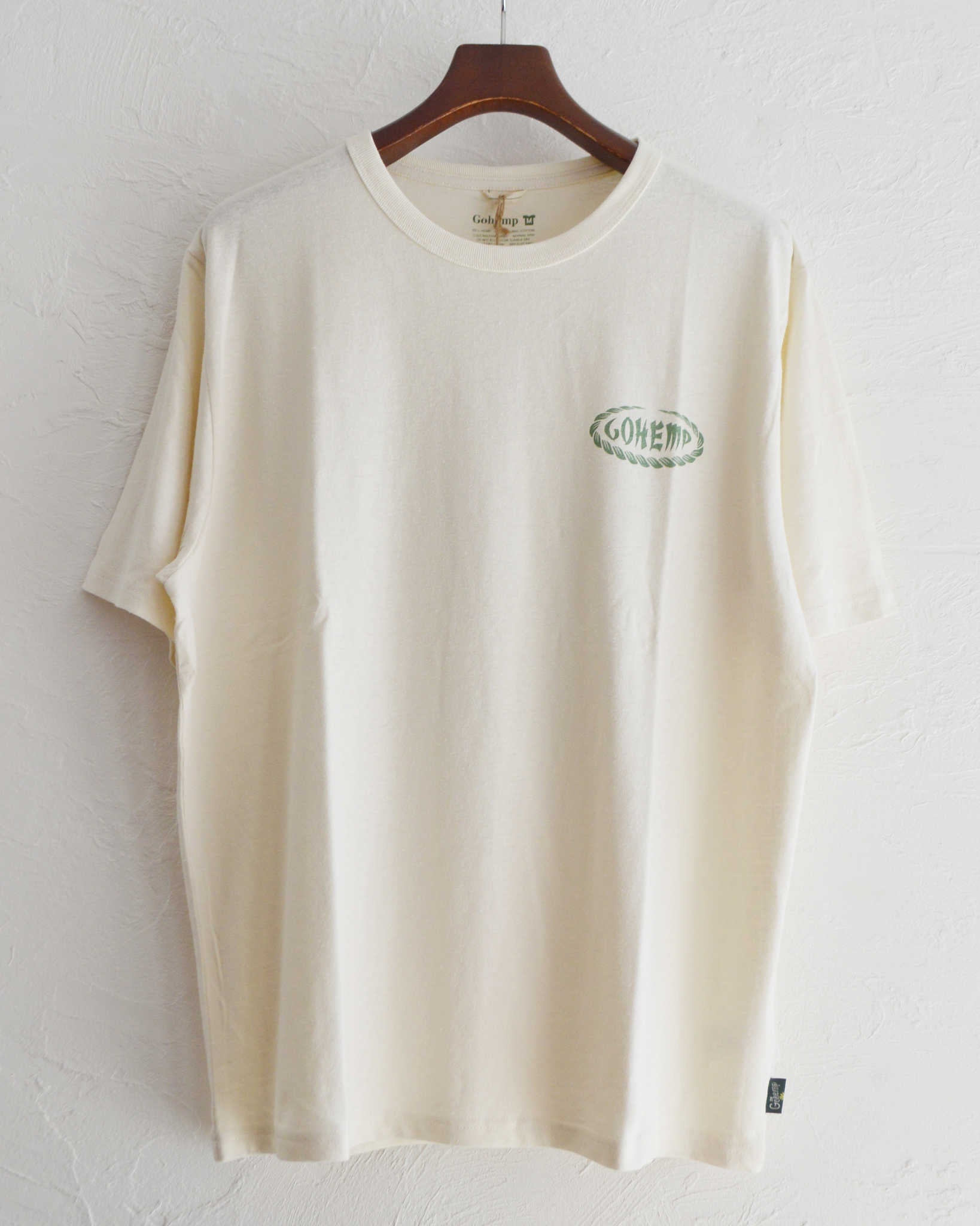 GOHEMP ゴーヘンプ / 日本伝統大麻WIDE FITS TEE ワイドフィットティー (NATURAL ナチュラル)