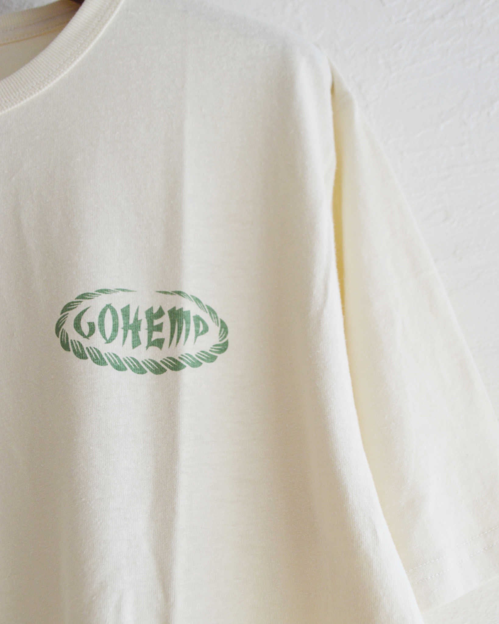 GOHEMP ゴーヘンプ / 日本伝統大麻WIDE FITS TEE ワイドフィットティー (NATURAL ナチュラル)