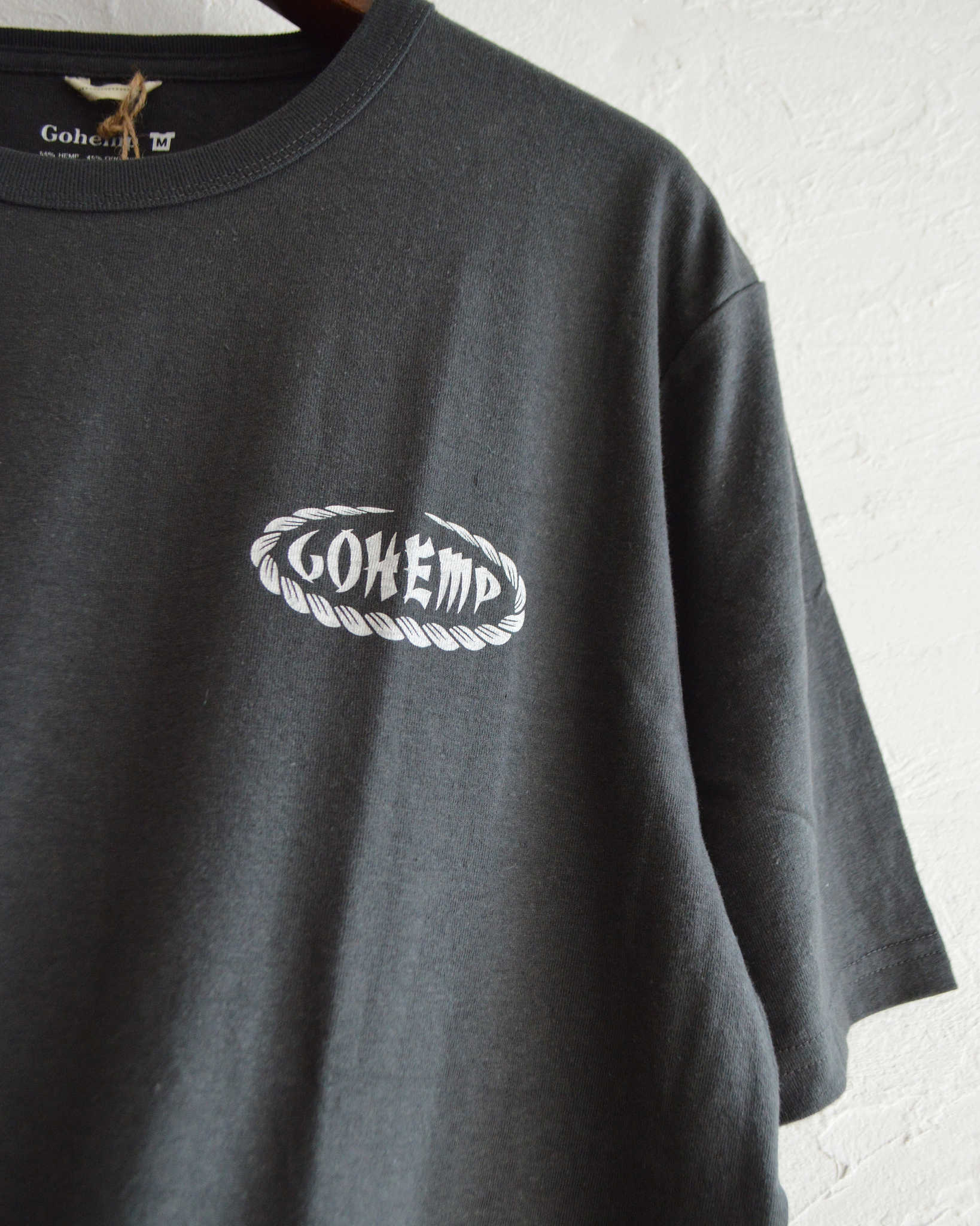 GOHEMP ゴーヘンプ / 日本伝統大麻WIDE FITS TEE ワイドフィットティー (GUNMETAL GRAY ガンメタルグレー)