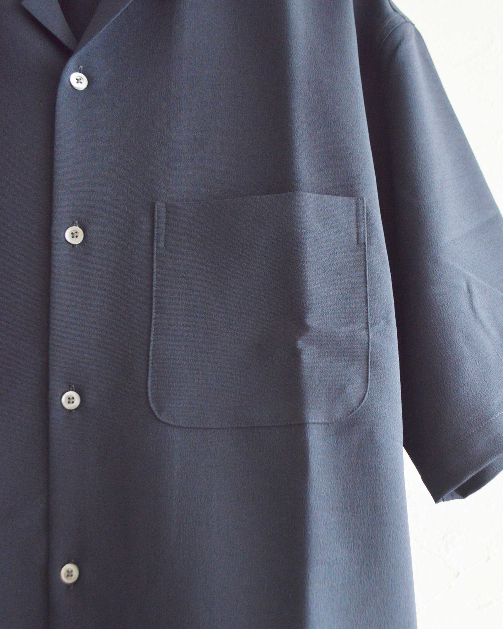 LAMOND ラモンド / SHARI SHIRTS シャリシャツ (NAVY BLACK ネイビーブラック)