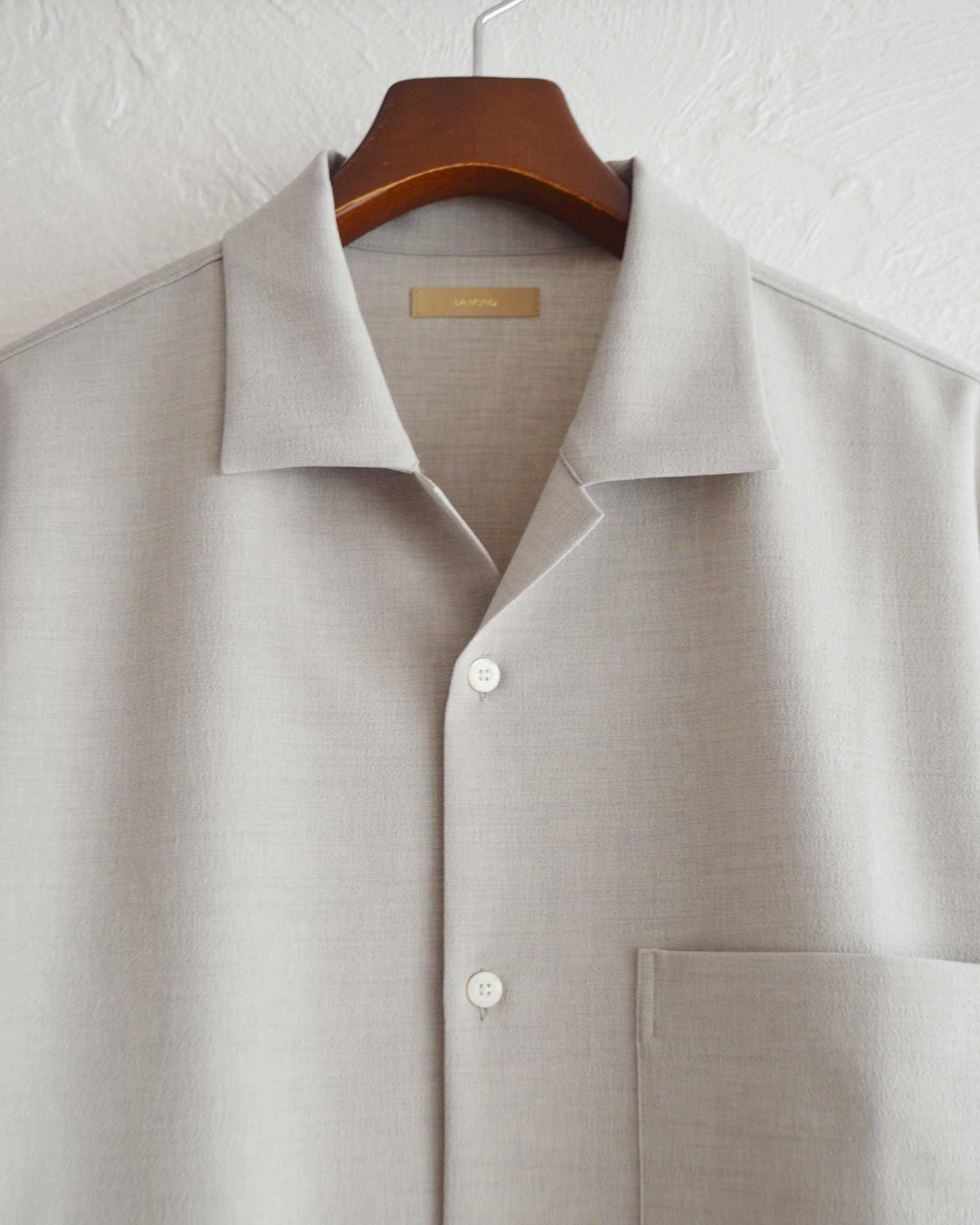 LAMOND ラモンド / SHARI SHIRTS シャリシャツ (ASH GRAY アッシュグレー)