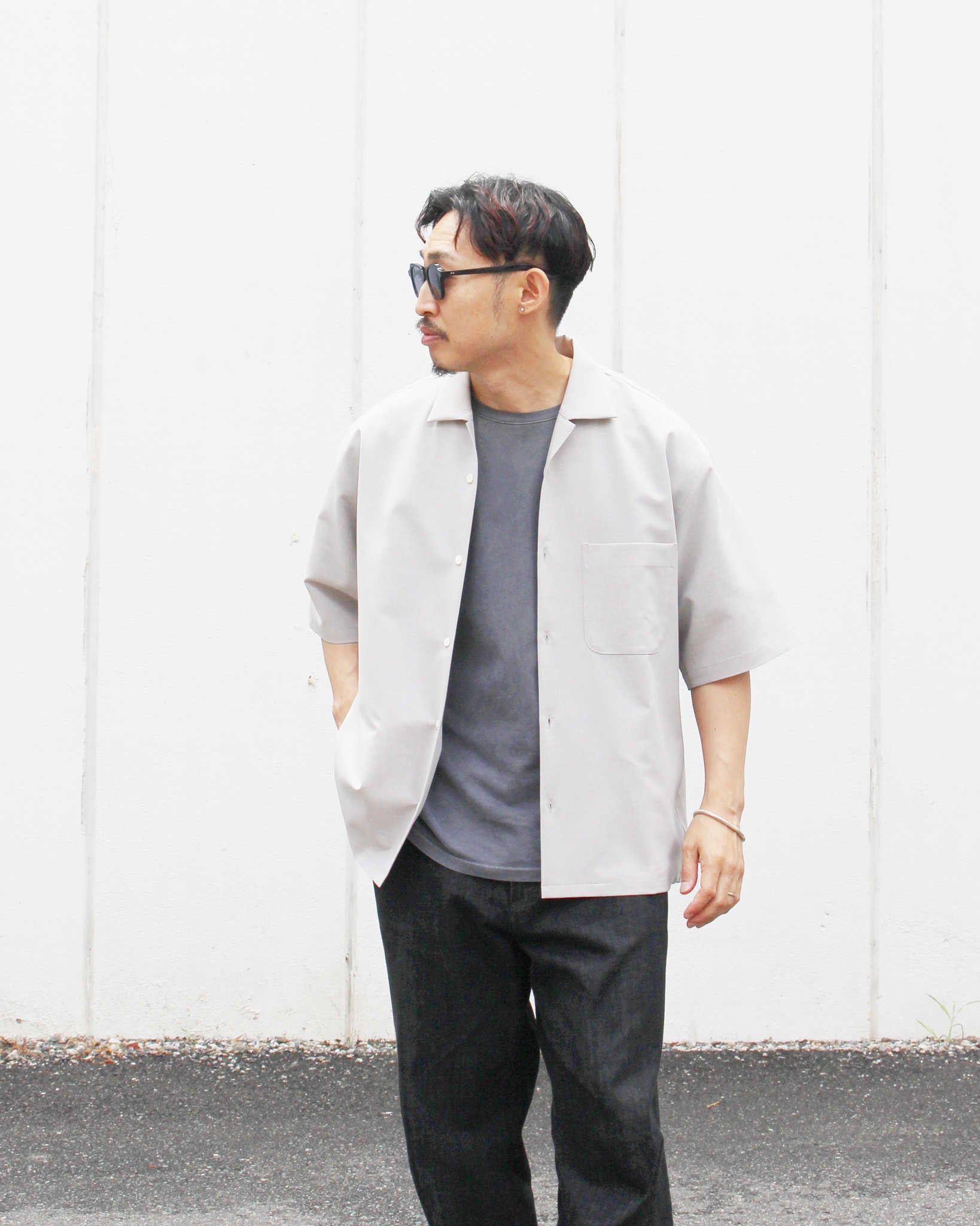 LAMOND ラモンド / SHARI SHIRTS シャリシャツ (ASH GRAY アッシュグレー)
