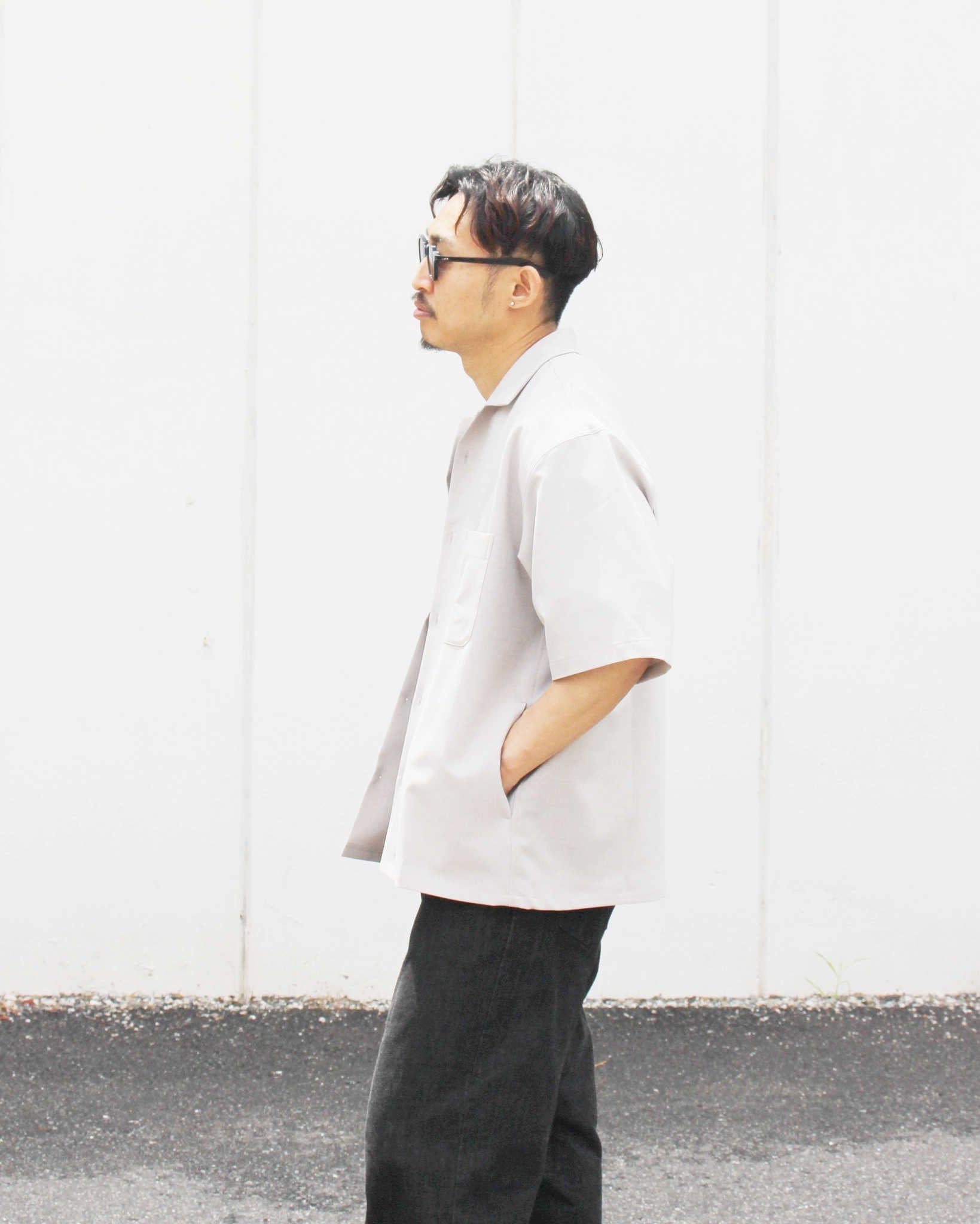 LAMOND ラモンド / SHARI SHIRTS シャリシャツ (ASH GRAY アッシュグレー)