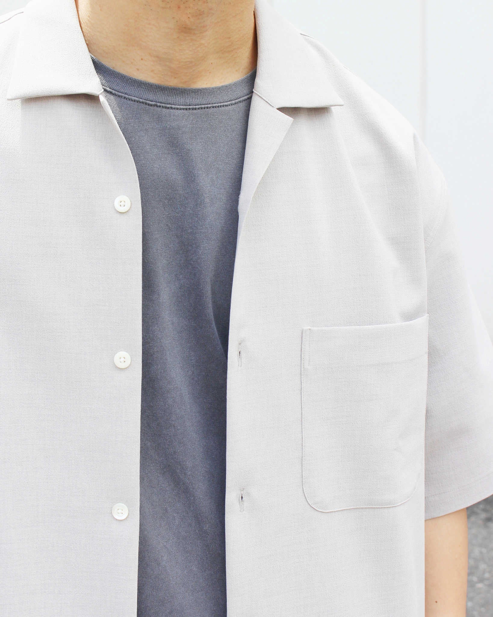 LAMOND ラモンド / SHARI SHIRTS シャリシャツ (ASH GRAY アッシュグレー)