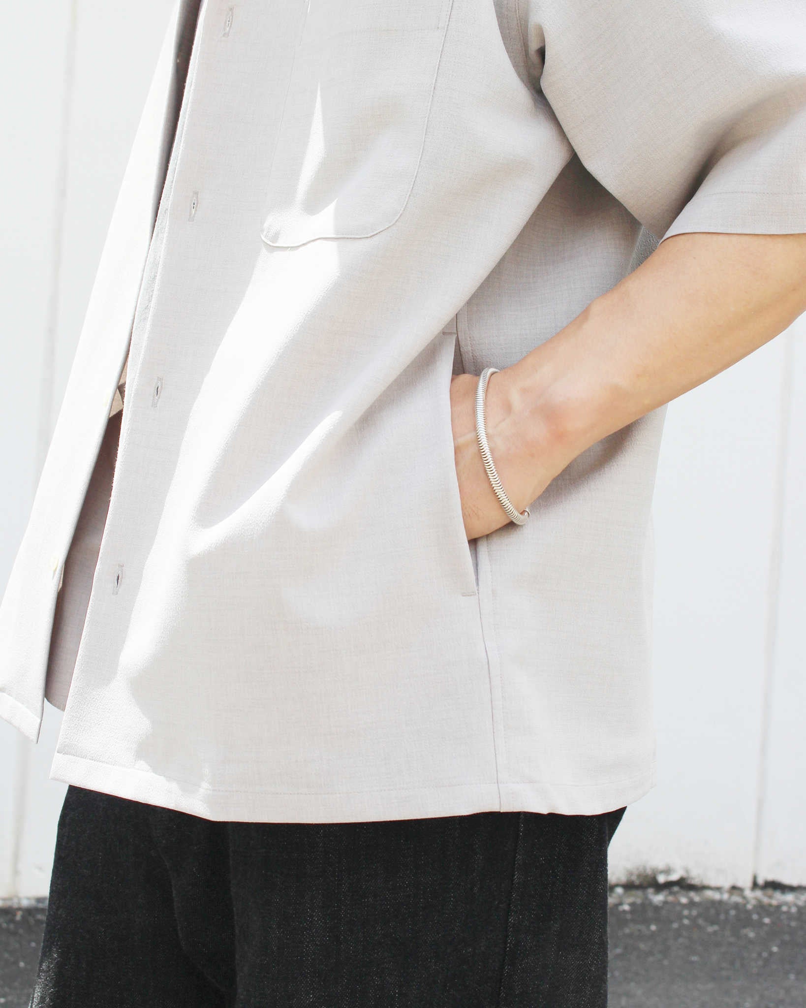 LAMOND ラモンド / SHARI SHIRTS シャリシャツ (ASH GRAY アッシュグレー)