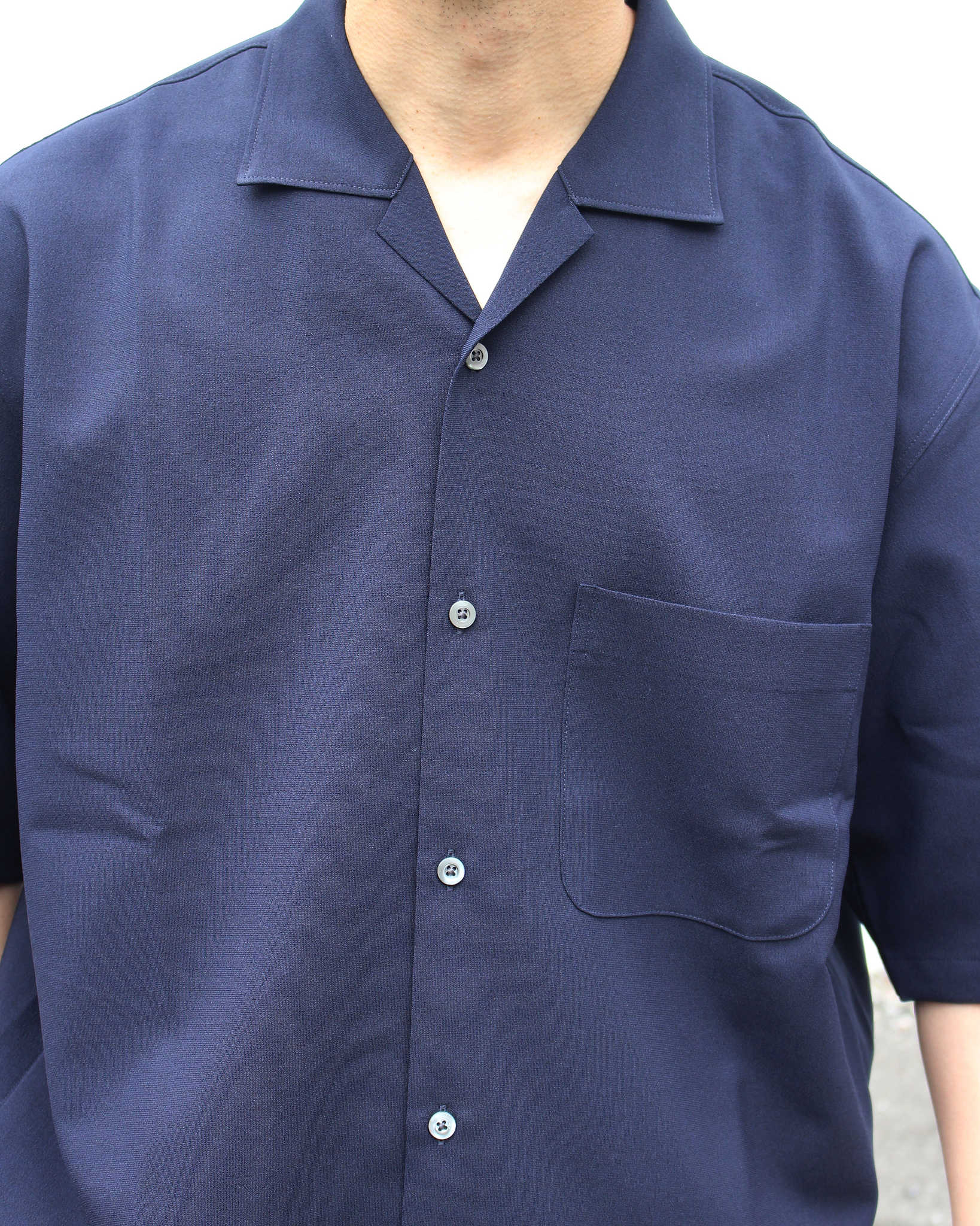 LAMOND ラモンド / SHARI SHIRTS シャリシャツ (NAVY BLACK ネイビーブラック)