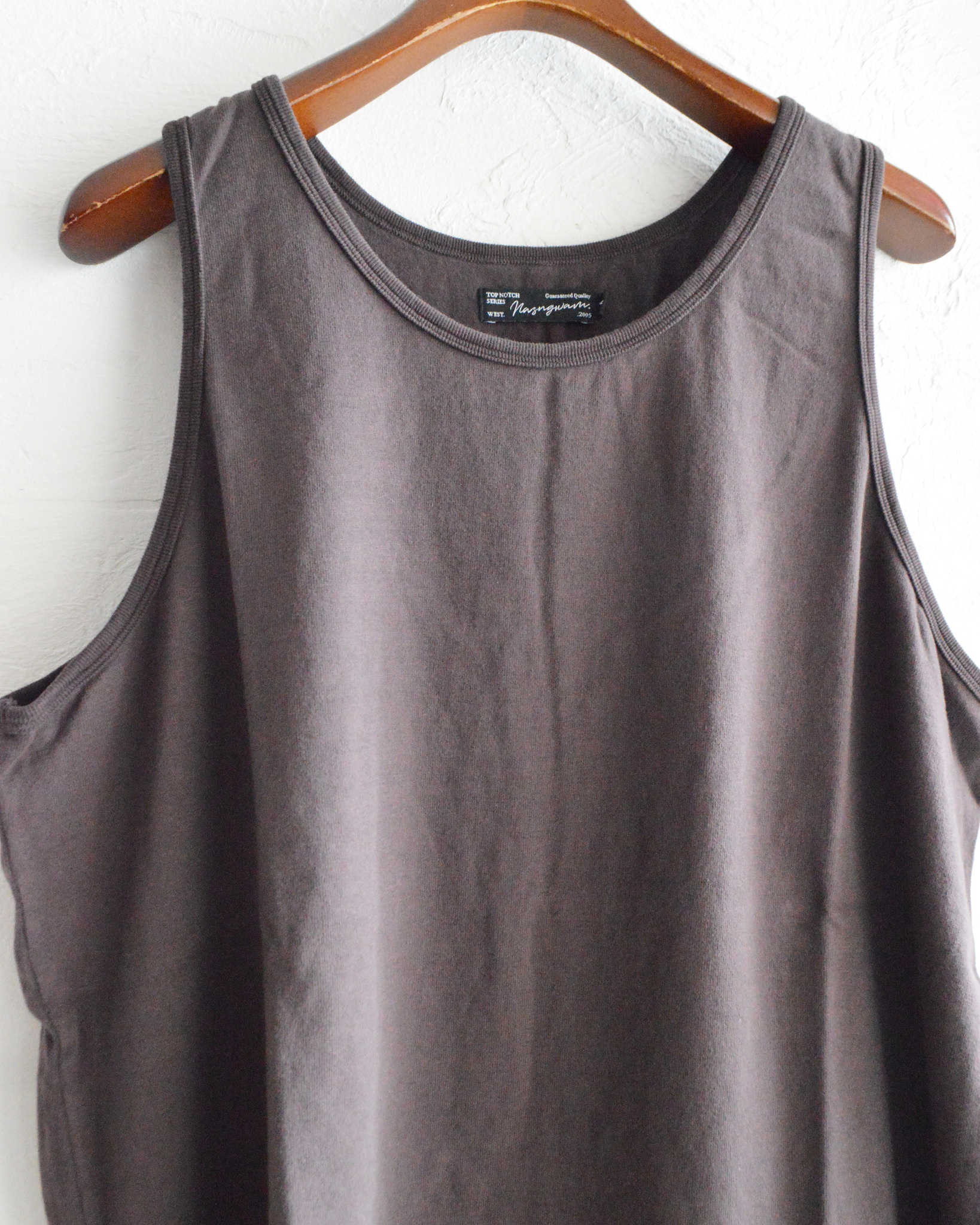 Nasngwam. ナスングワム / ALL DAY TANKTOP オールデイタンクトップ (CHARCOAL チャコール)
