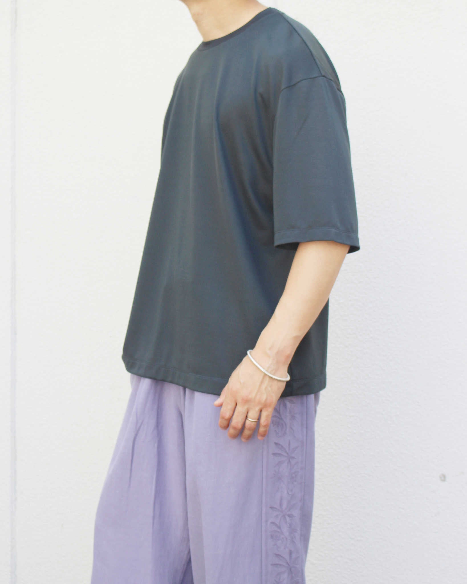 LAMOND ラモンド /  CWOOL TEE クールティ (CHARCOAL チャコール)