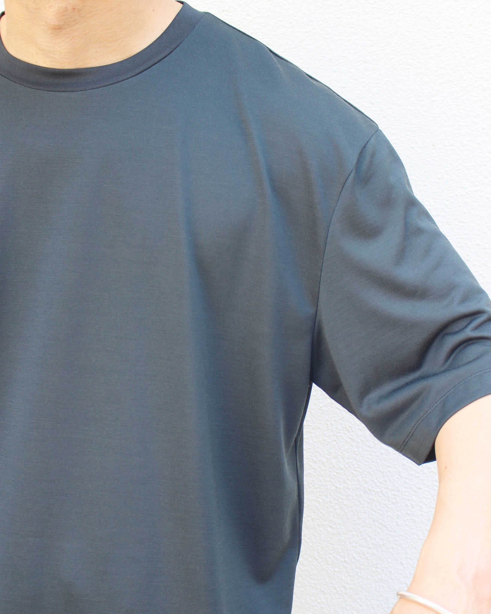 LAMOND ラモンド /  CWOOL TEE クールティ (CHARCOAL チャコール)