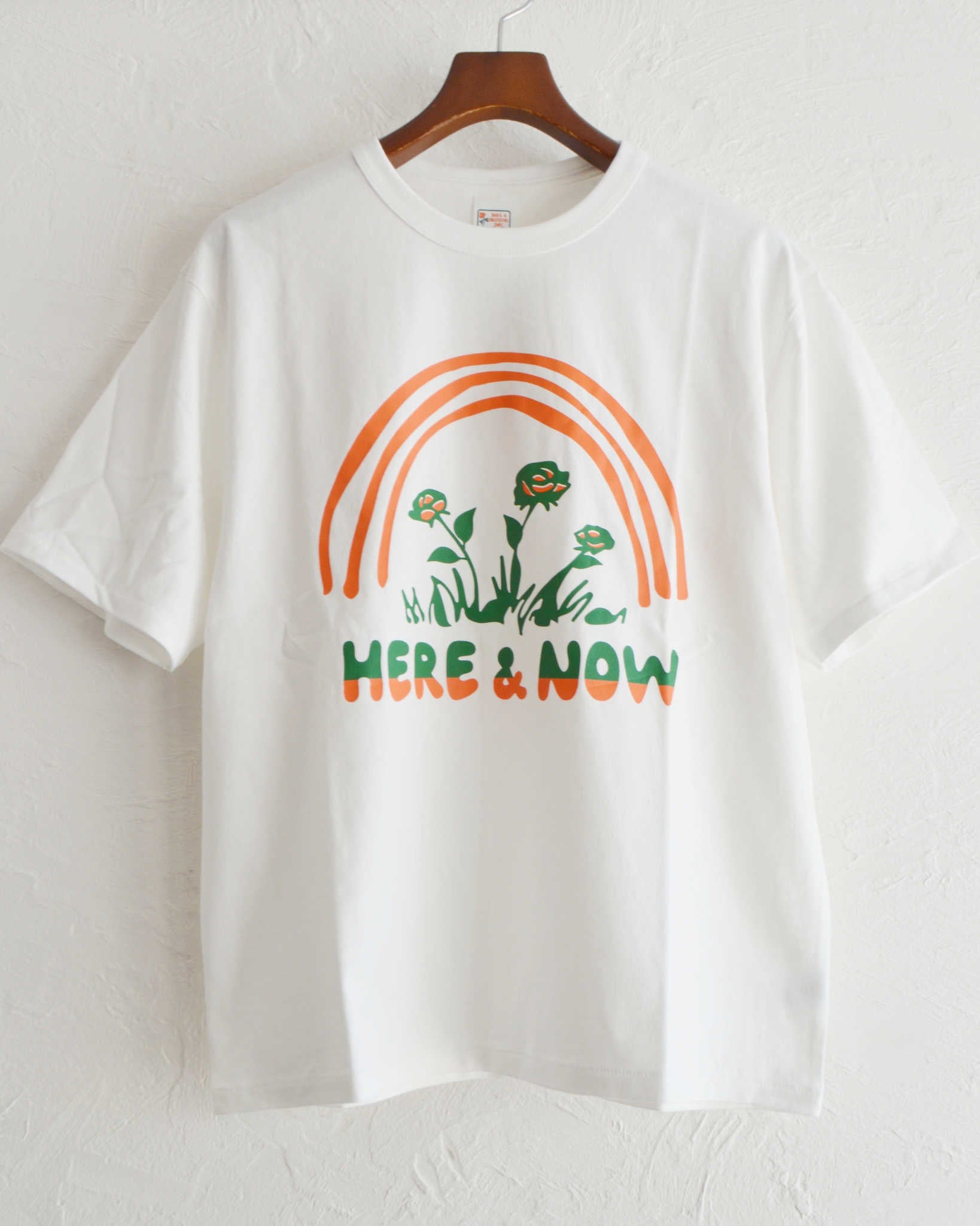 HAVE A GRATEFUL DAY ハブアグレイトフルデイ / T-SHIRT -HERE&NOW ティーシャツヒアアンドナウ (WHITE ホワイト)