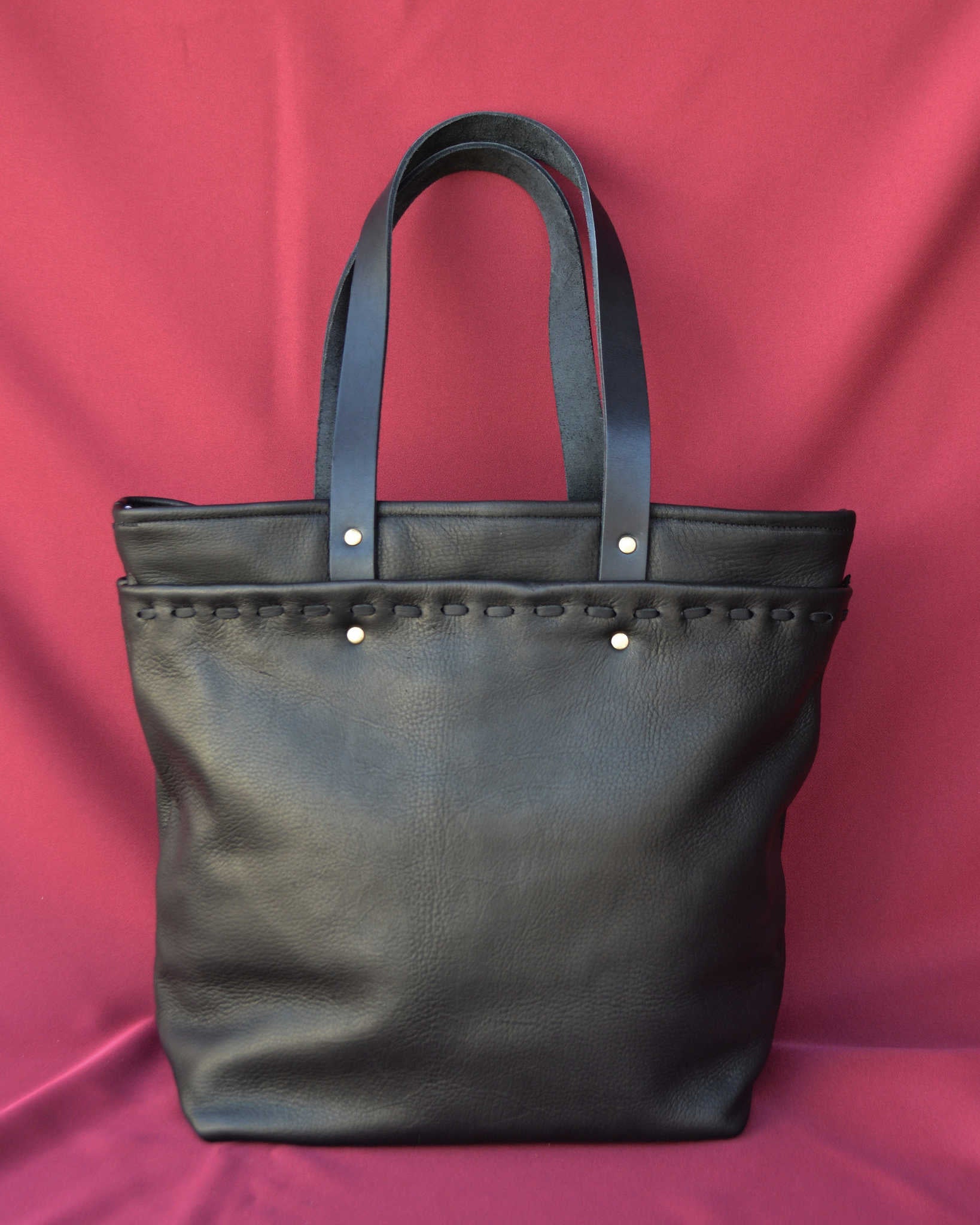 Nasngwam.×EARLYMORNINGS ナスングワム アーリーモーニング / DEERSKIN TOTE BAG ディアスキントートバッグ (BLACK ブラック)