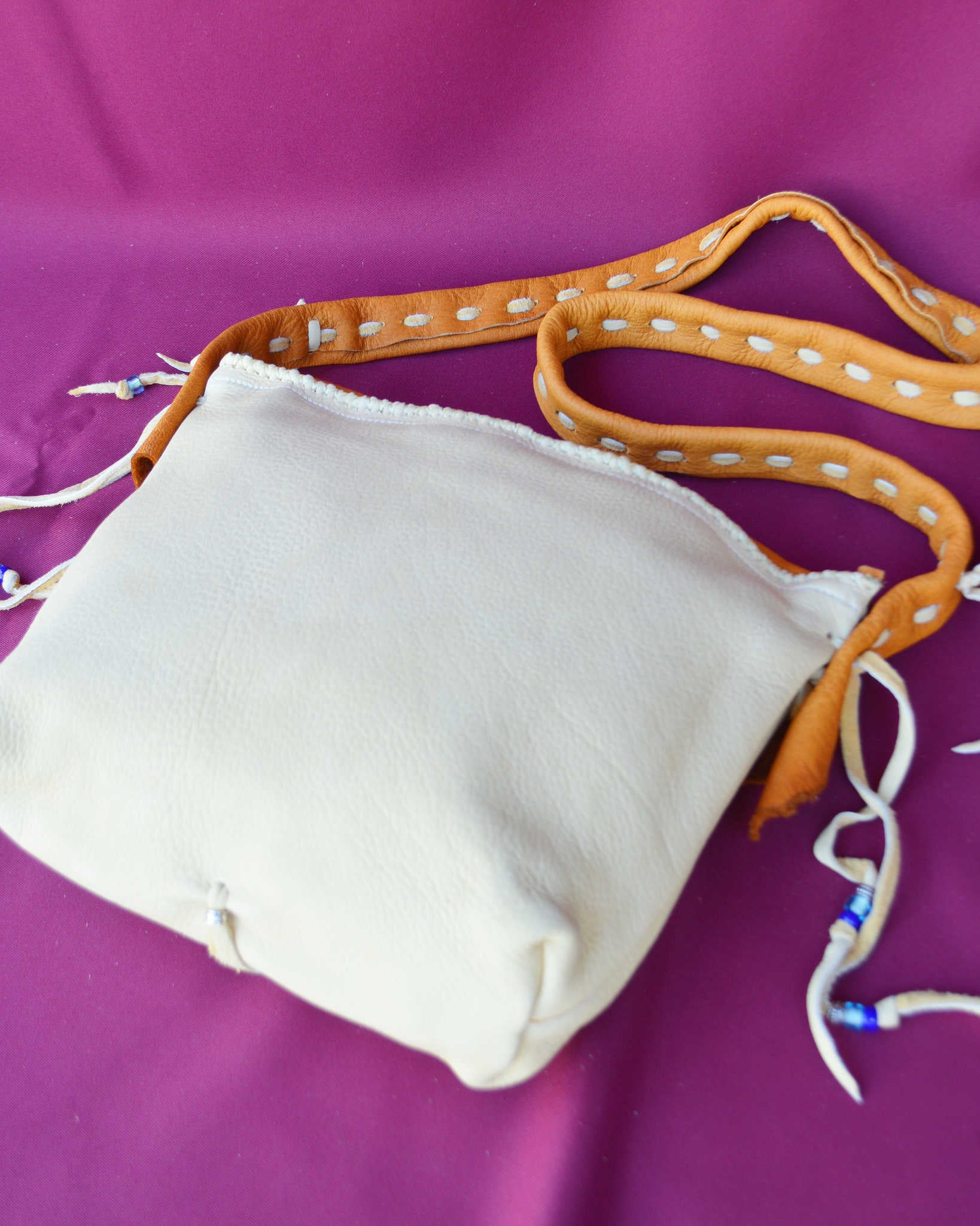 Nasngwam.×EARLYMORNINGS ナスングワム アーリーモーニング / DEERSKIN MESSENGER BAG ディアスキンメッセンジャーバッグ (CAMEL キャメル)