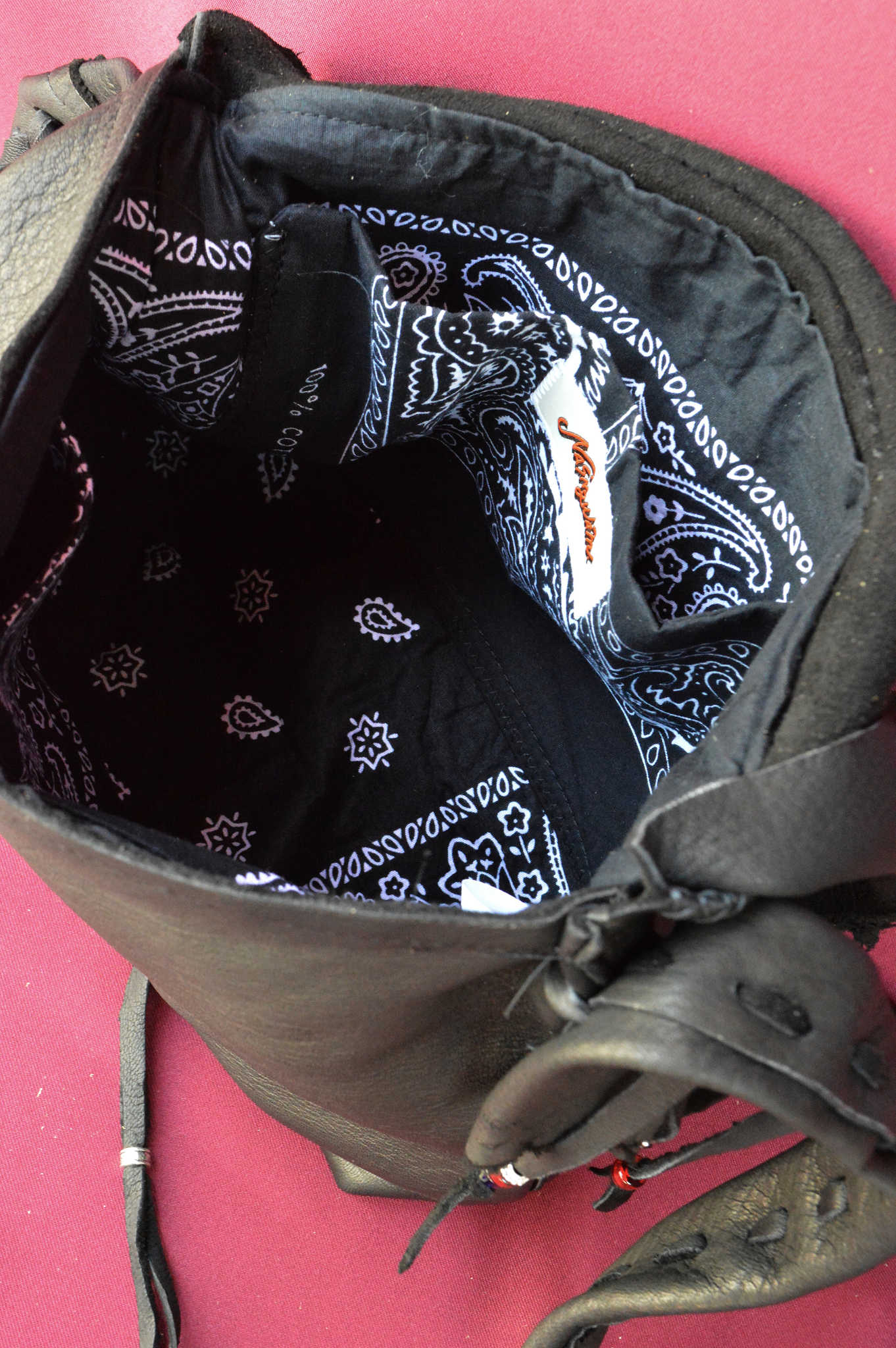 Nasngwam.×EARLYMORNINGS ナスングワム アーリーモーニング / DEERSKIN MESSENGER BAG ディアスキンメッセンジャーバッグ (BLACK ブラック)