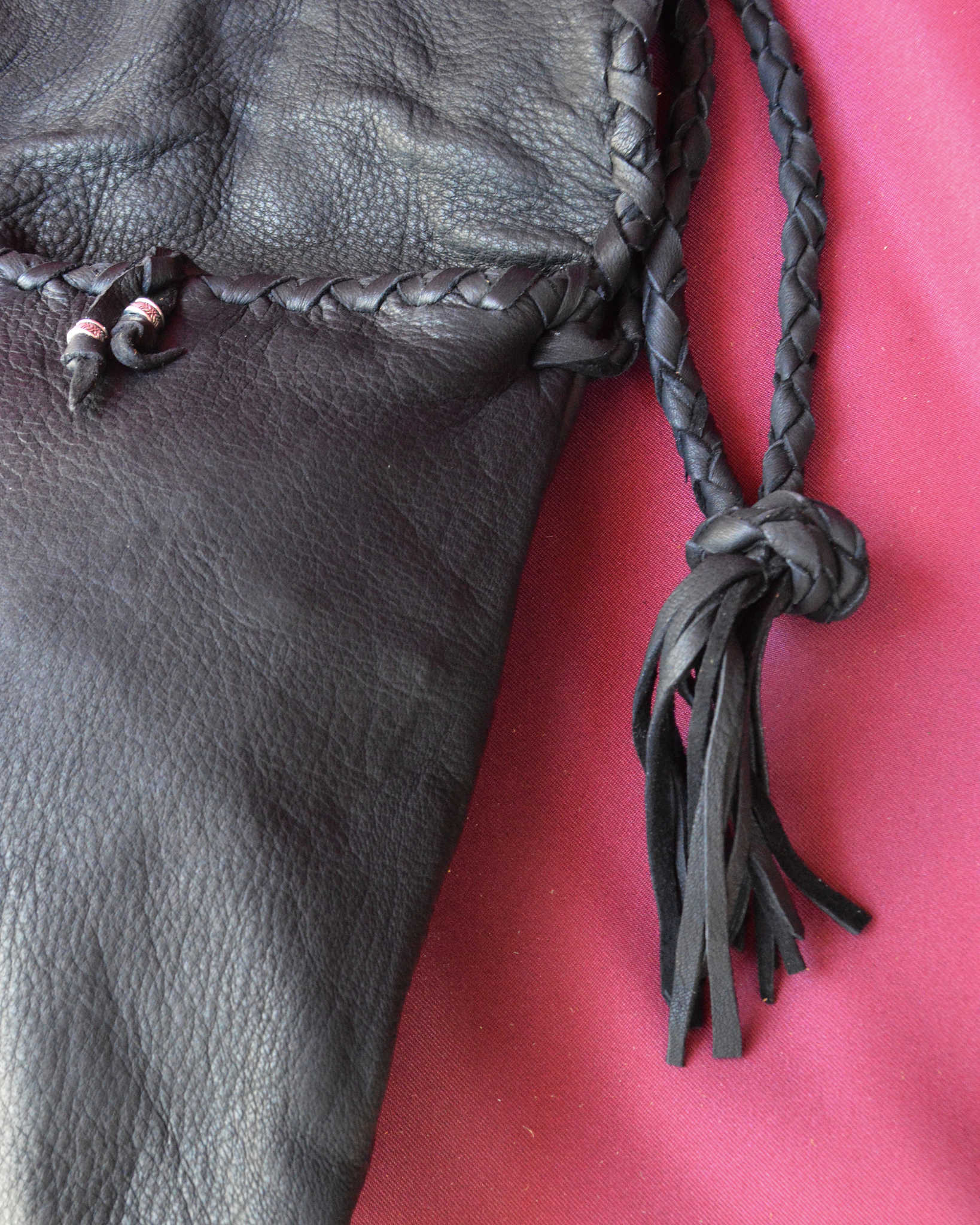 Nasngwam.×EARLYMORNINGS ナスングワム アーリーモーニング / DEERSKIN MEDICINE BAG ディアスキンメディスンバッグ (BLACK ブラック)