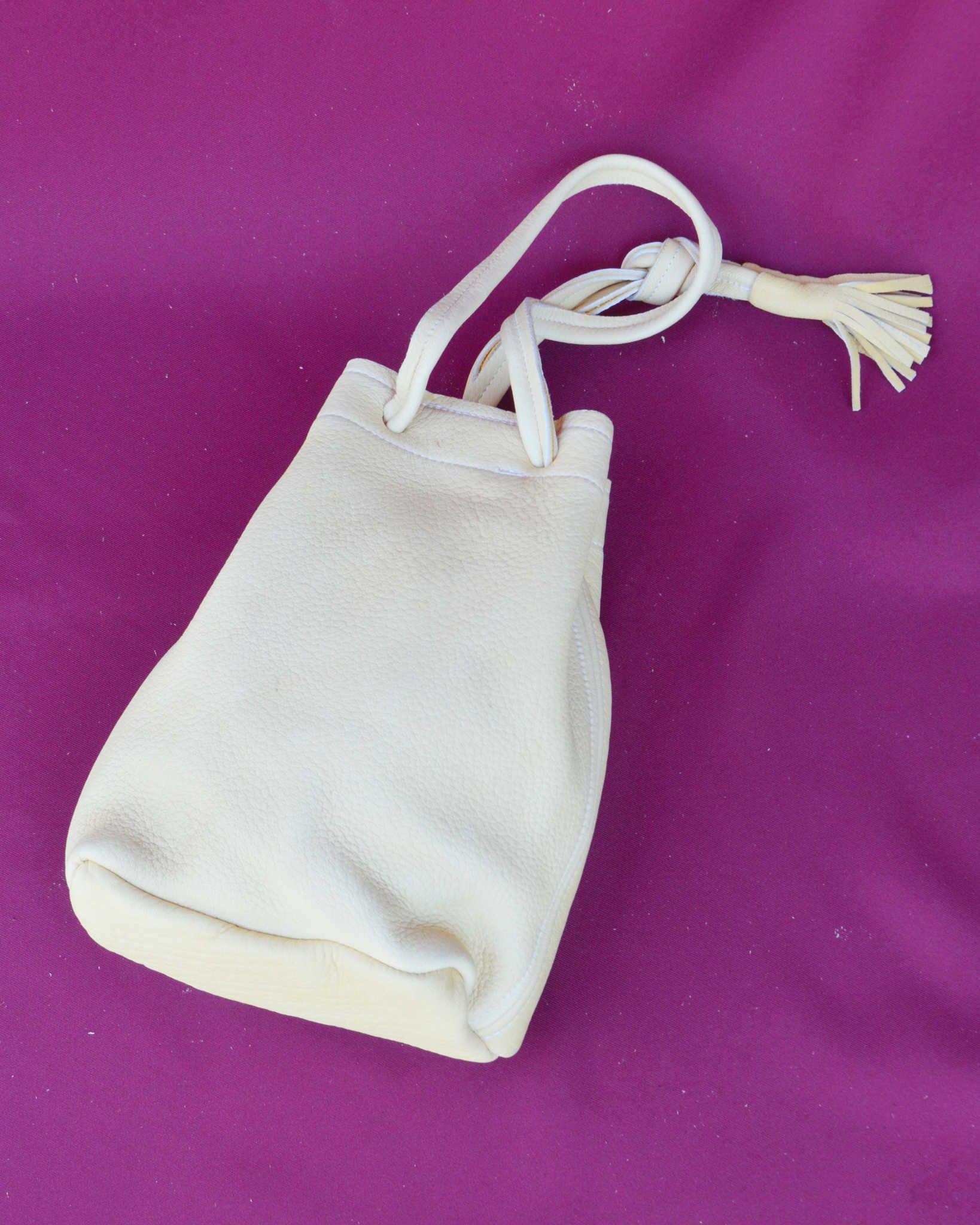 Nasngwam.×EARLYMORNINGS ナスングワム アーリーモーニング / DEERSKIN WHISKY BAG ディアスキンウイスキーバッグ (BEIGE ベージュ)
