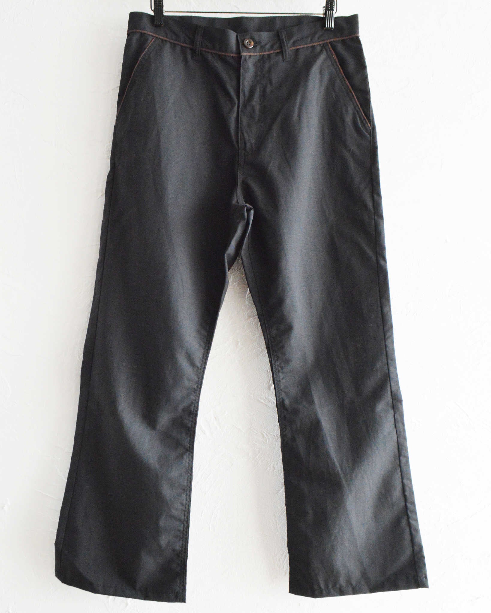 Nasngwam. ナスングワム / 70’s BELL PANTS セブンティーズベルパンツ (BLACK ブラック)