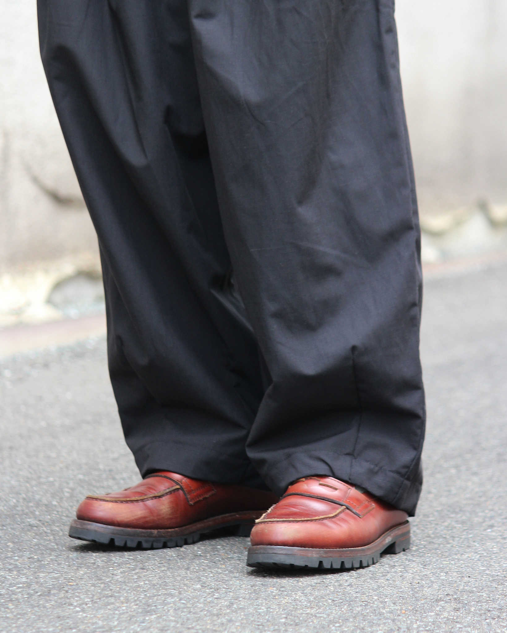 Nasngwam. ナスングワム / BARREL PANTS バレルパンツ (BLACK ブラック)