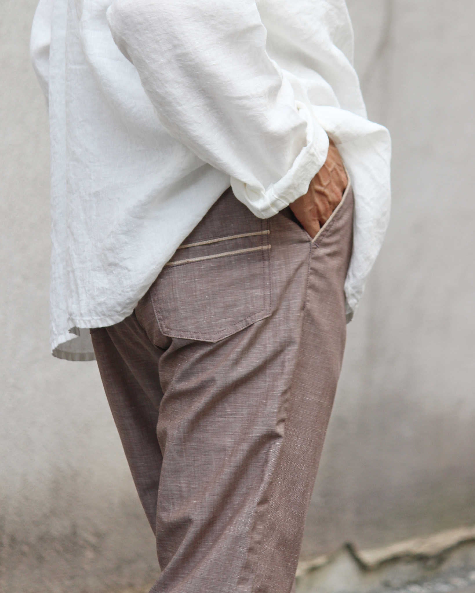Nasngwam. ナスングワム / 70’s BELL PANTS セブンティーズベルパンツ (BROWN ブラウン)