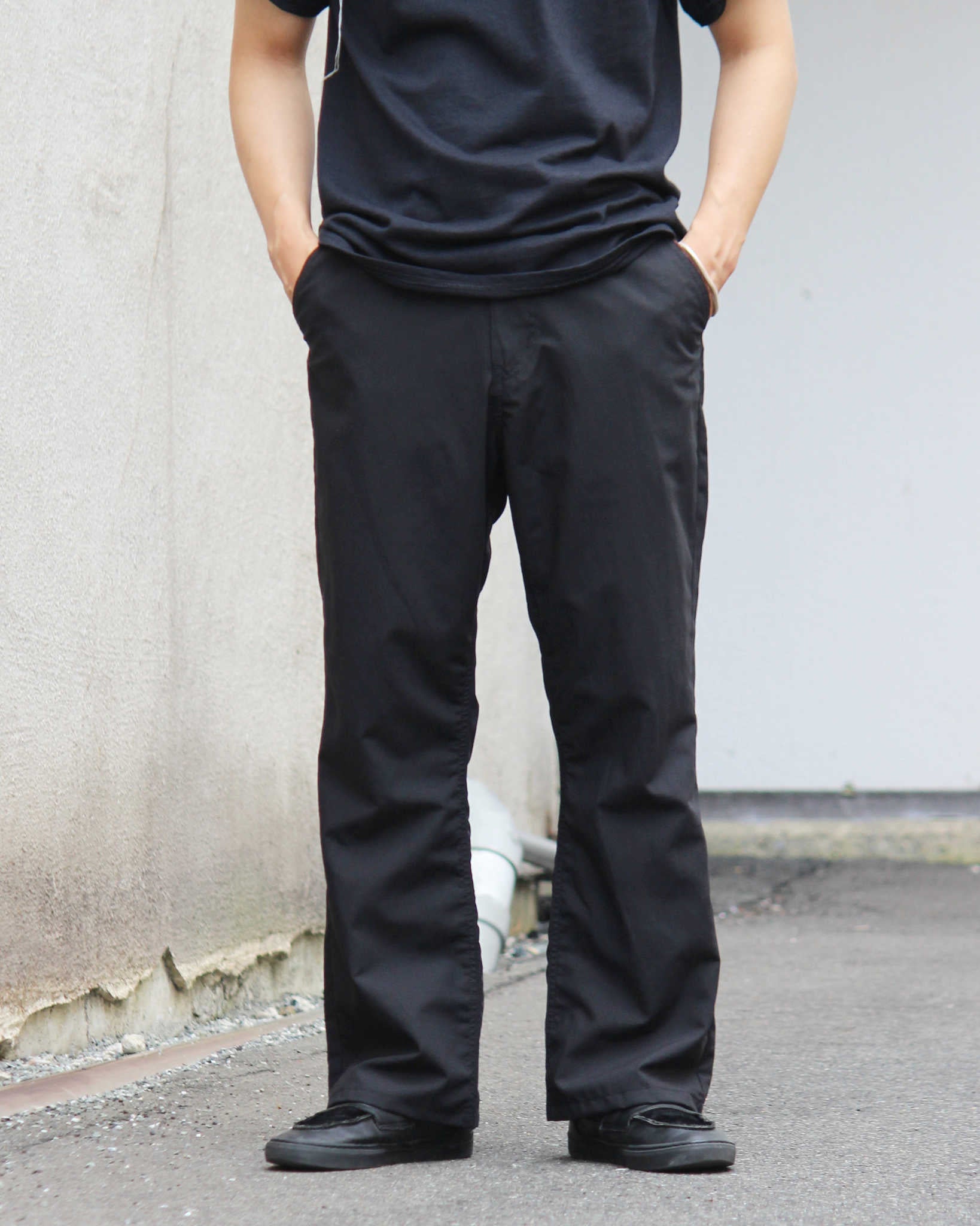 Nasngwam. ナスングワム / 70’s BELL PANTS セブンティーズベルパンツ (BLACK ブラック)