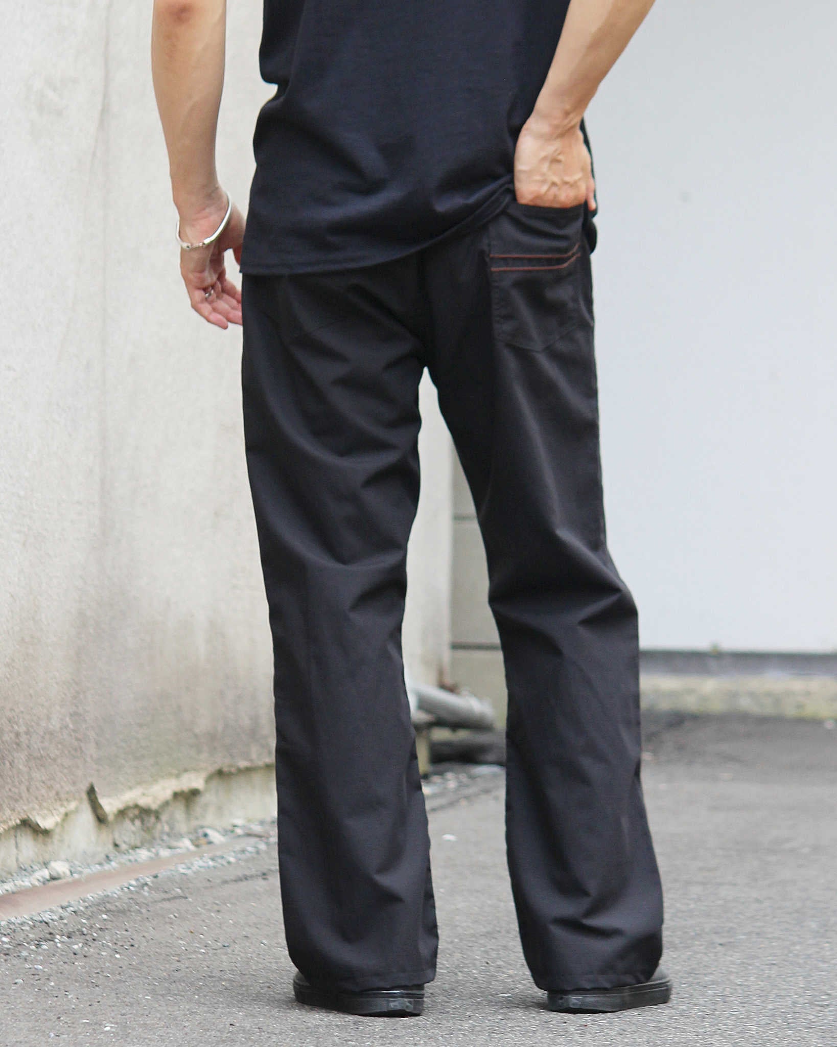 Nasngwam. ナスングワム / 70’s BELL PANTS セブンティーズベルパンツ (BLACK ブラック)