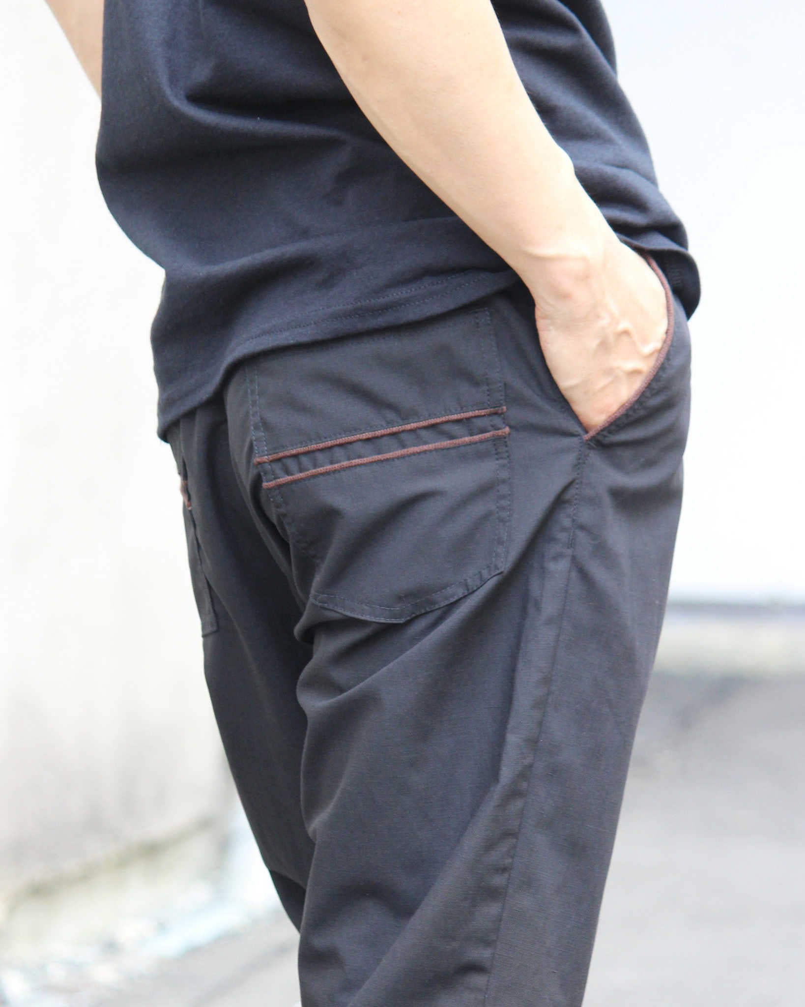 Nasngwam. ナスングワム / 70’s BELL PANTS セブンティーズベルパンツ (BLACK ブラック)