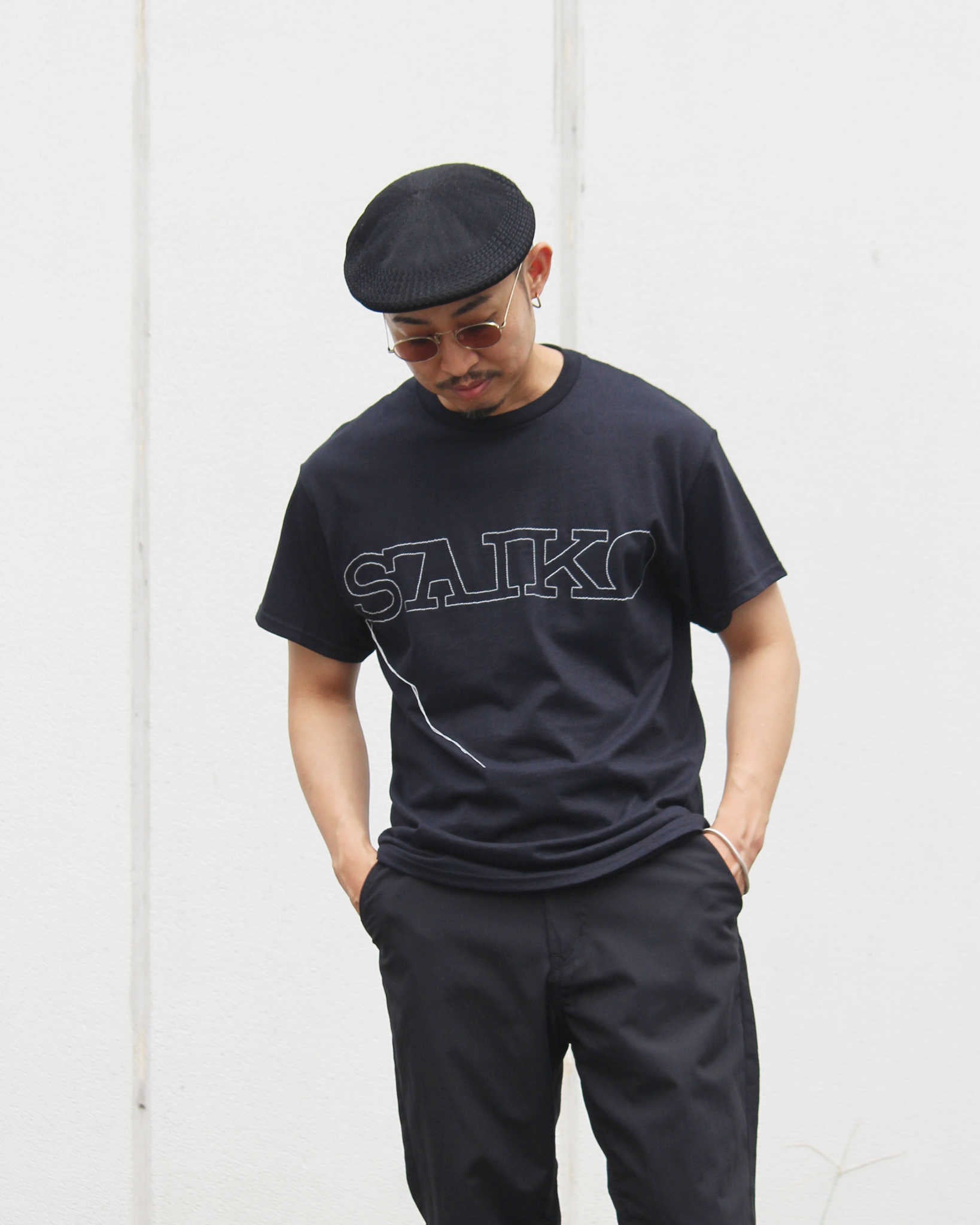 O.K. オーケー / SAIKO STITCH S/S TEE サイコーステッチティー (BLACK ブラック)