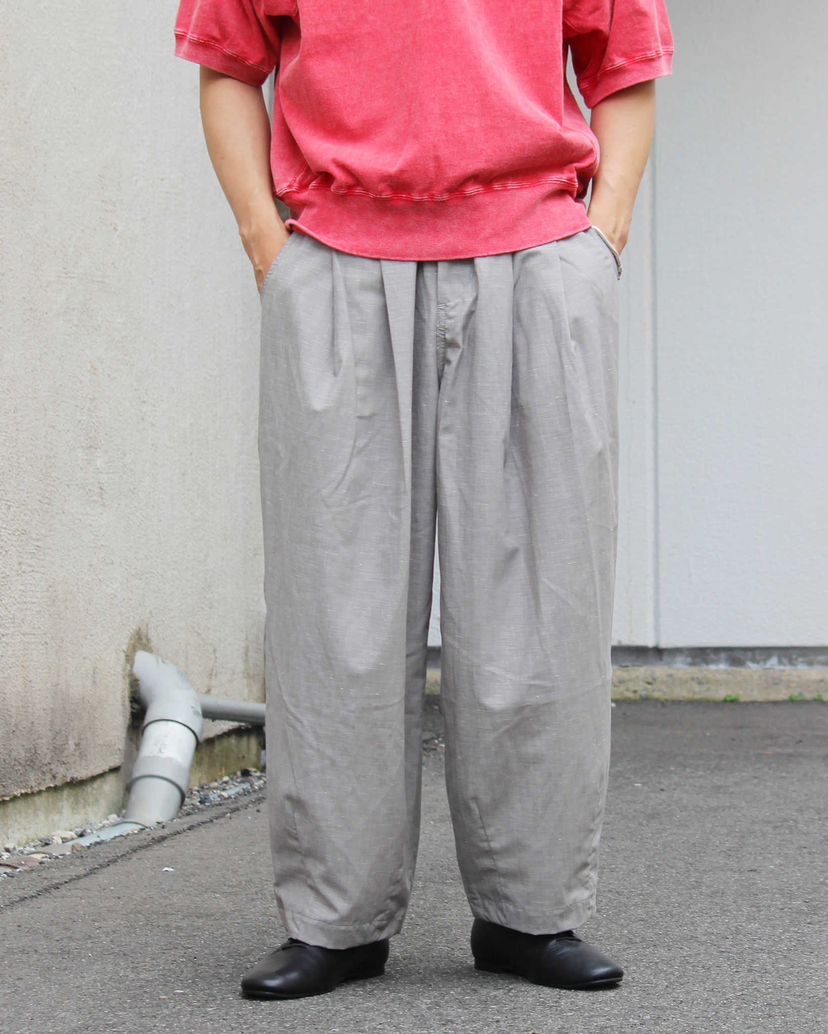 Nasngwam. ナスングワム / BARREL PANTS バレルパンツ (GRAY グレー)