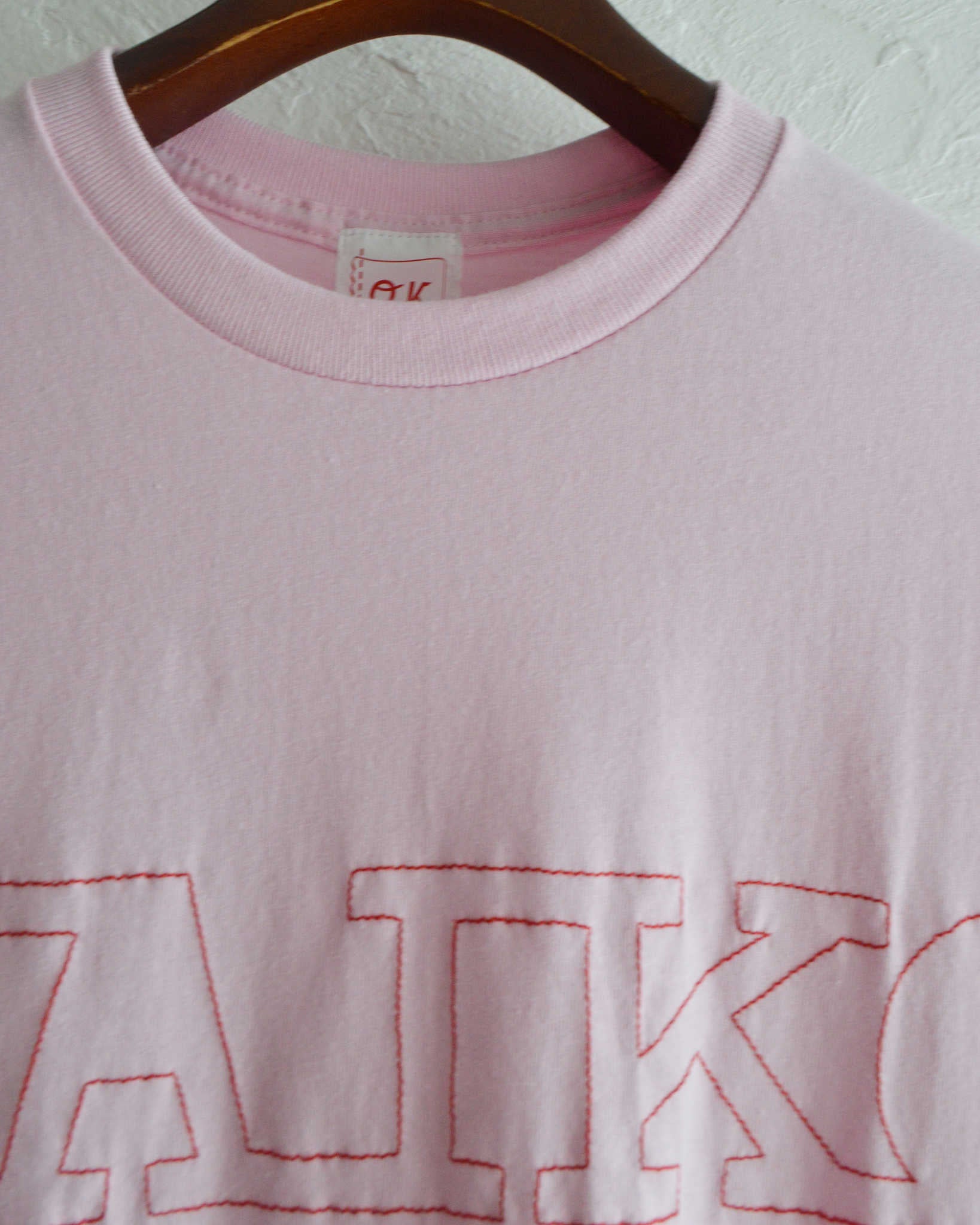 O.K. オーケー / SAIKO STITCH S/S TEE サイコーステッチティー (L/PINK ライトピンク)