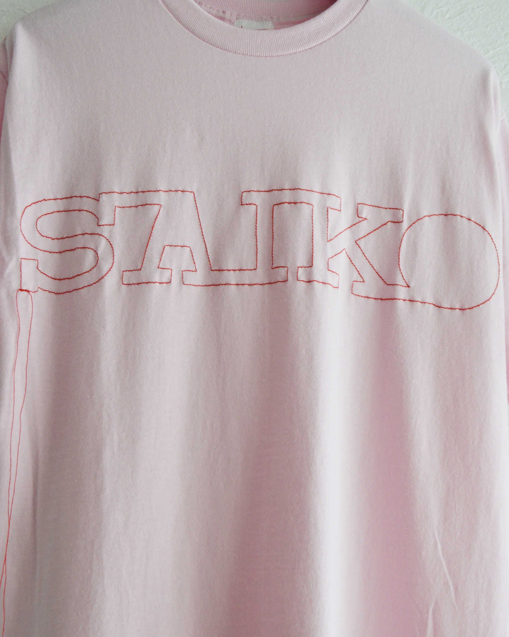 O.K. オーケー / SAIKO STITCH S/S TEE サイコーステッチティー (L/PINK ライトピンク)