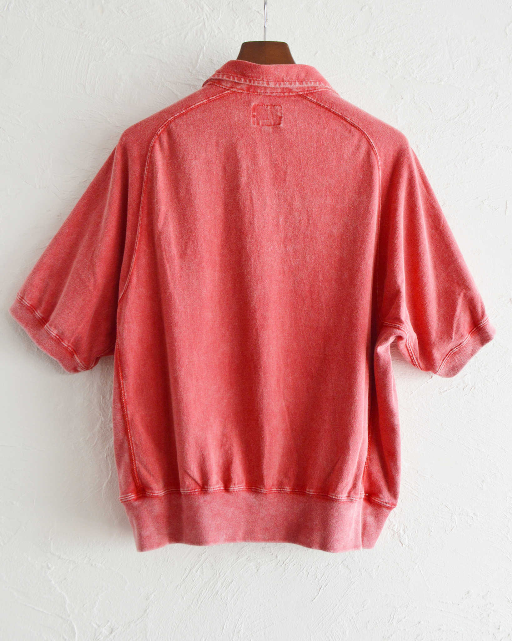 IMPRESTORE イ ンプレストア / Blooper ブルーパー | short sleeve half zip sweat t polo ショートスリーブハーフジップスウェットティーポロ (RED レッド)
