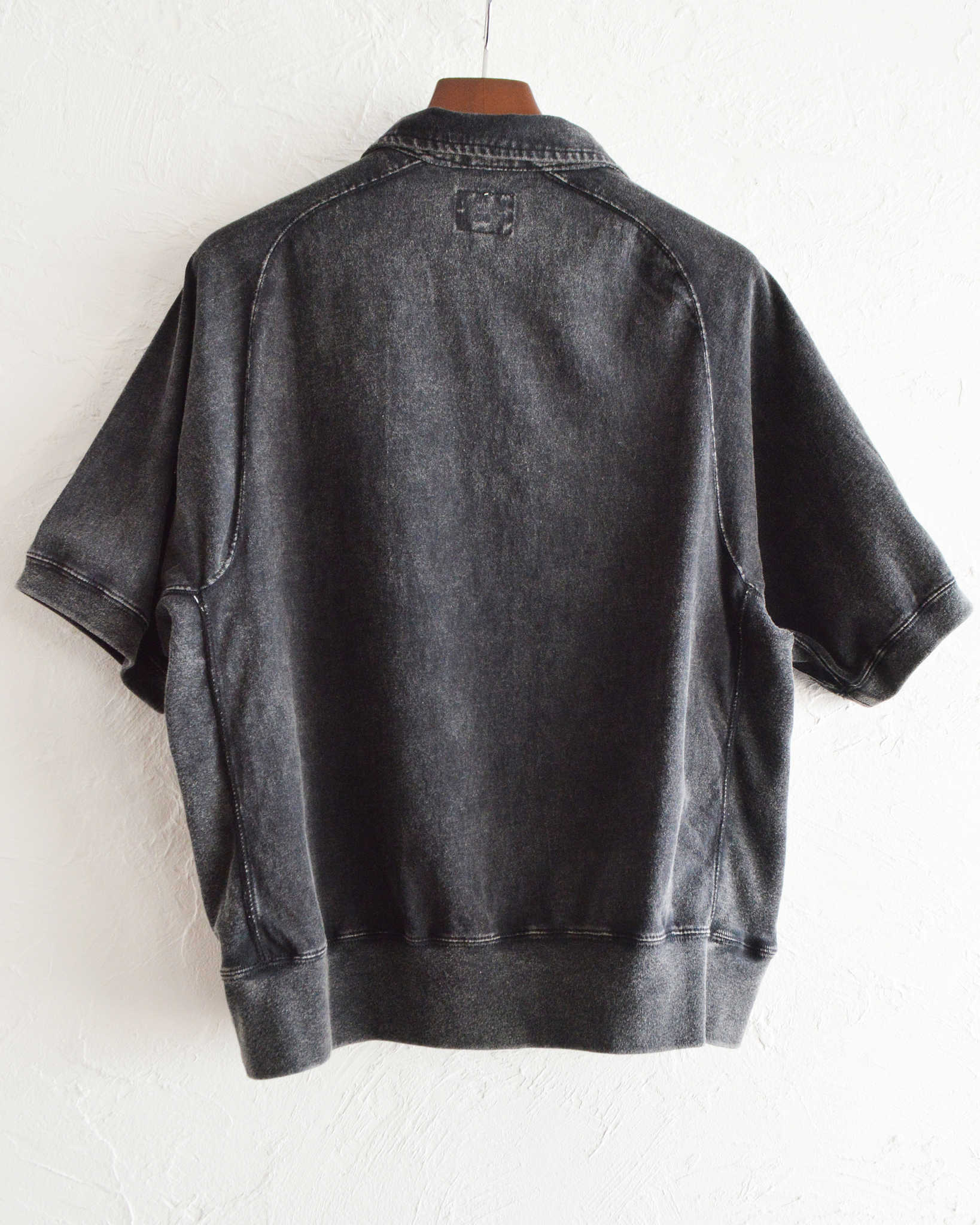 IMPRESTORE イ ンプレストア / Blooper ブルーパー | short sleeve half zip sweat t polo ショートスリーブハーフジップスウェットティーポロ (BLACK ブラック)