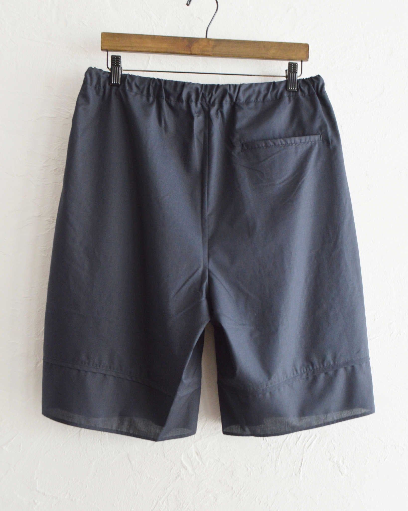 LAMOND ラモンド / LAWN WIDE SHORTS ローンワイドショーツ (NAVY BLACK ネイビーブラック)