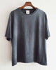 MOOJIMOOJI ムージームージー / OVERSIZE CROP T-SHIRTS AGED オーバーサイズドクロップティーシャツエイジド (BLACK ブラック)