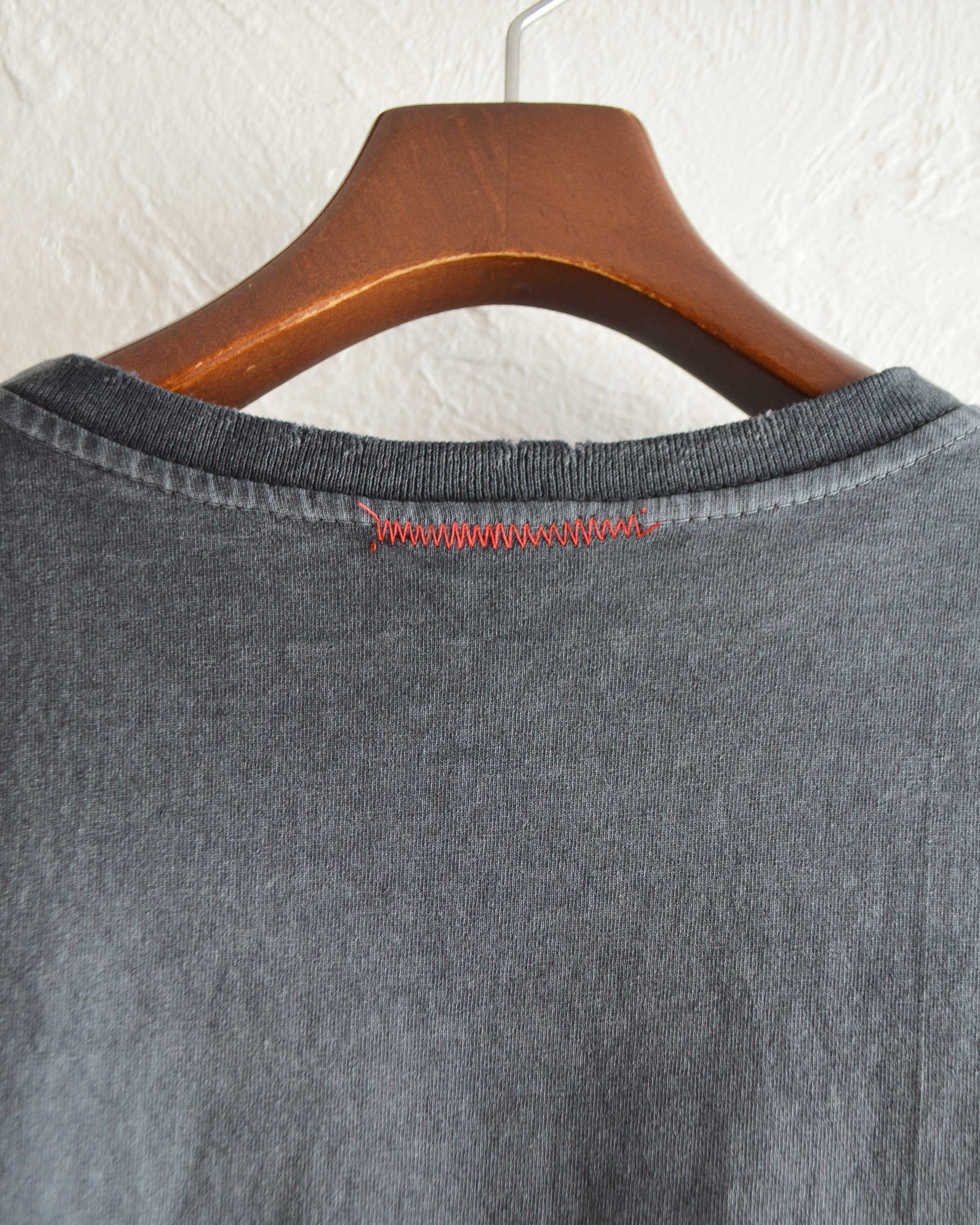 MOOJIMOOJI ムージームージー / OVERSIZE CROP T-SHIRTS AGED オーバーサイズドクロップティーシャツエイジド (BLACK ブラック)