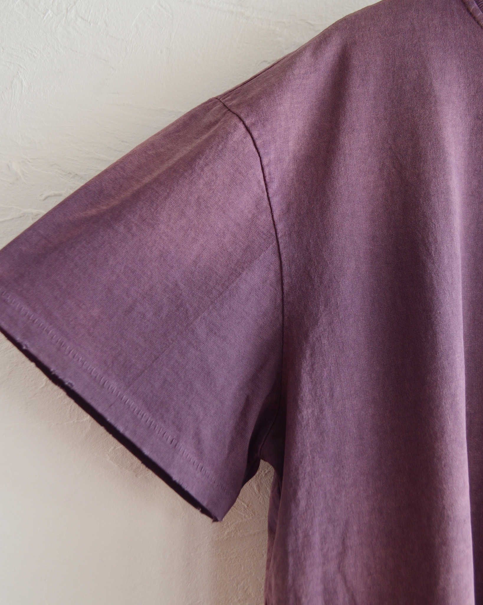 MOOJIMOOJI ムージームージー / OVERSIZE CROP T-SHIRTS AGED オーバーサイズドクロップティーシャツエイジド (PURPLE パープル)