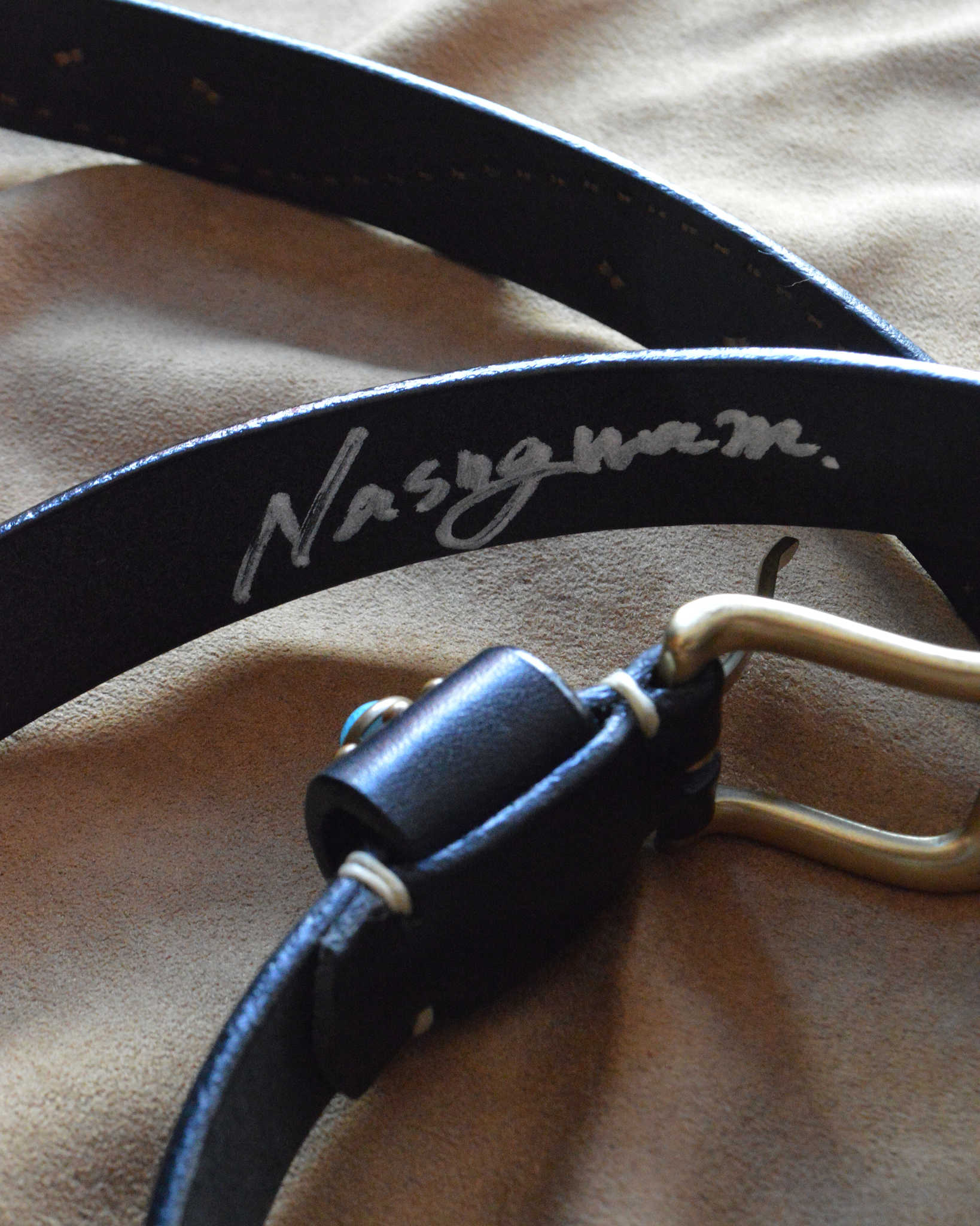 Nasngwam. ナスングワム / STUDS BELT スタッズベルト (BLACK ブラック)