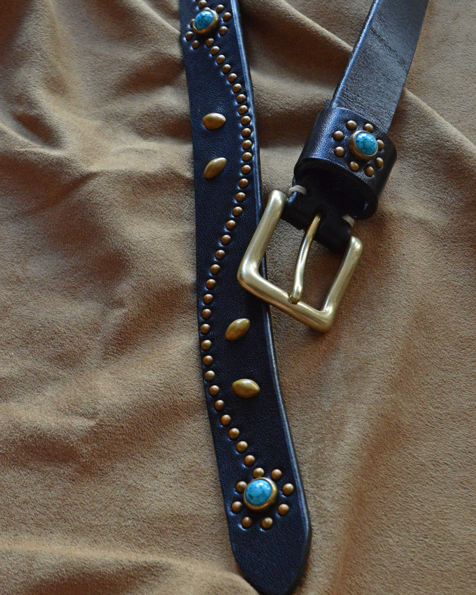 Nasngwam. ナスングワム / STUDS BELT スタッズベルト (BLACK ブラック)