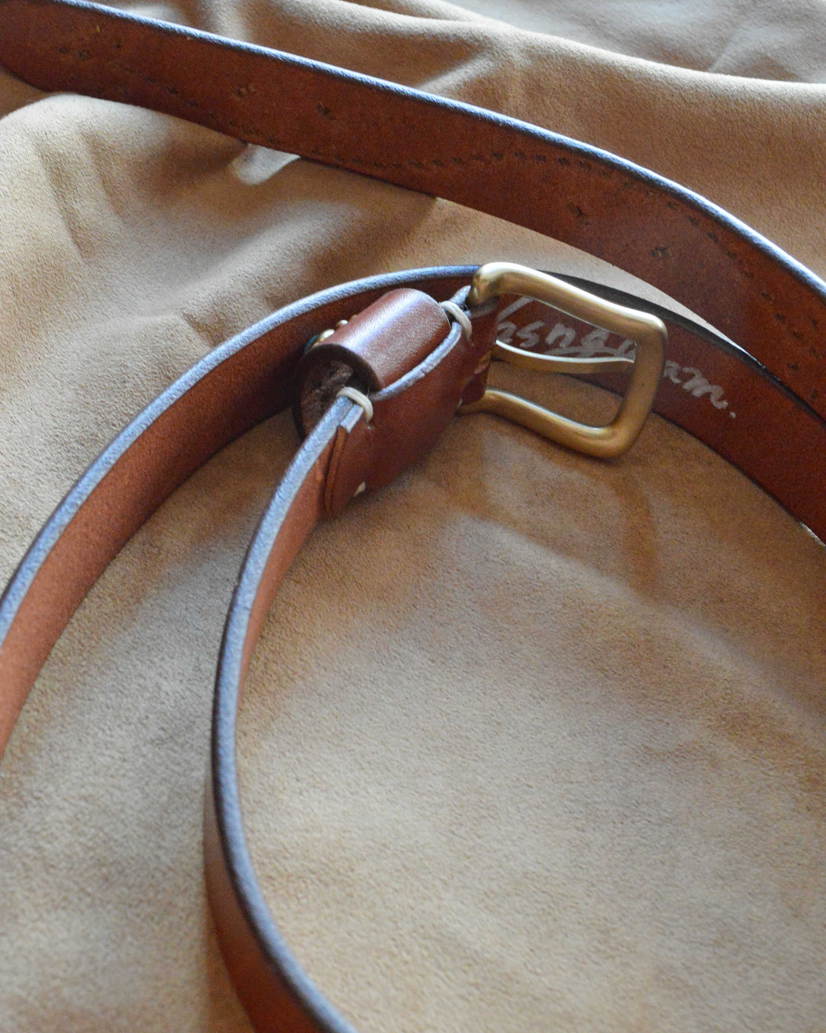 Nasngwam. ナスングワム / STUDS BELT スタッズベルト (BROWN ブラウン)