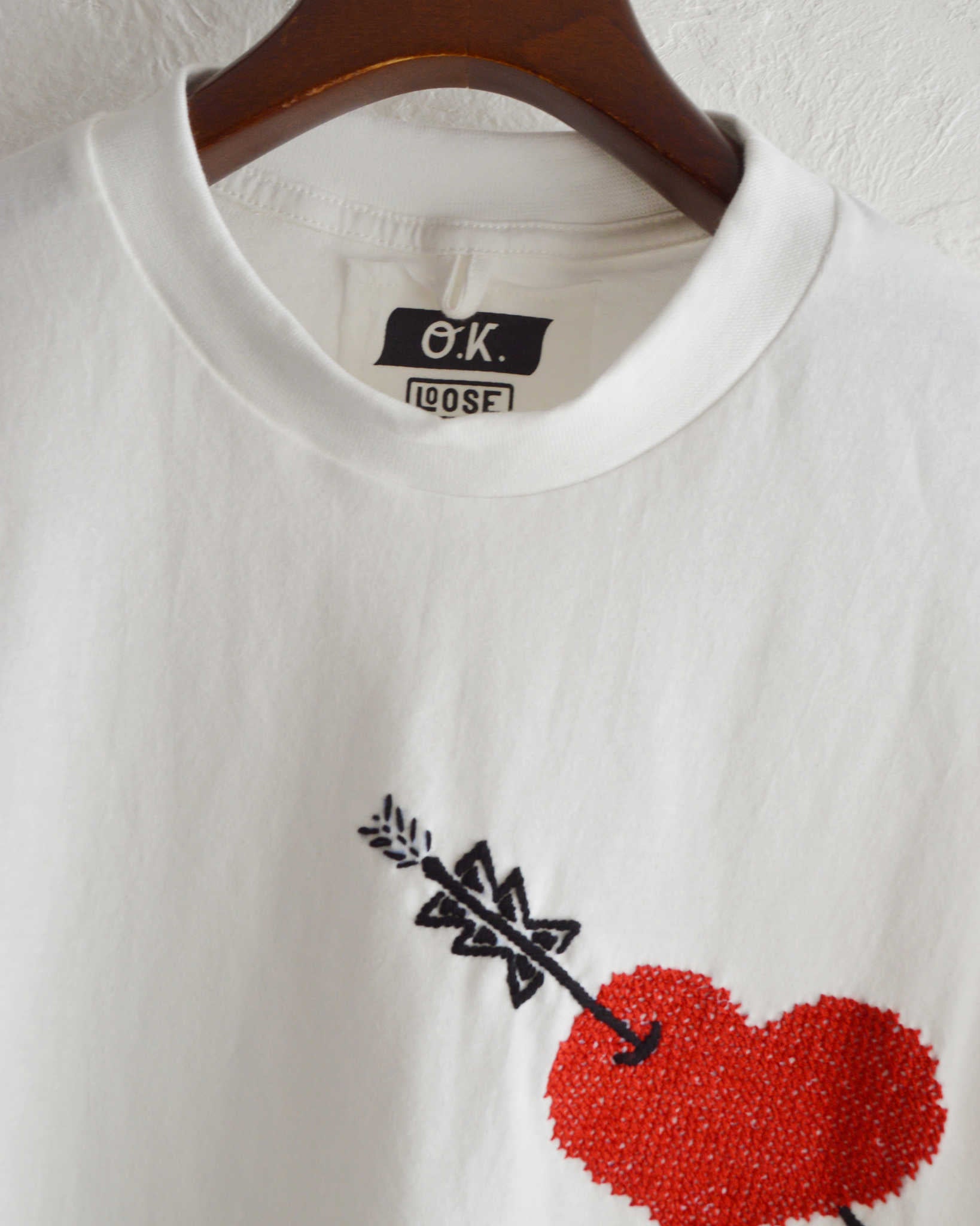 O.K. オーケー / HEART&ARROW S/S TEE ハートアンドアローティーシャツ (WHITE ホワイト)