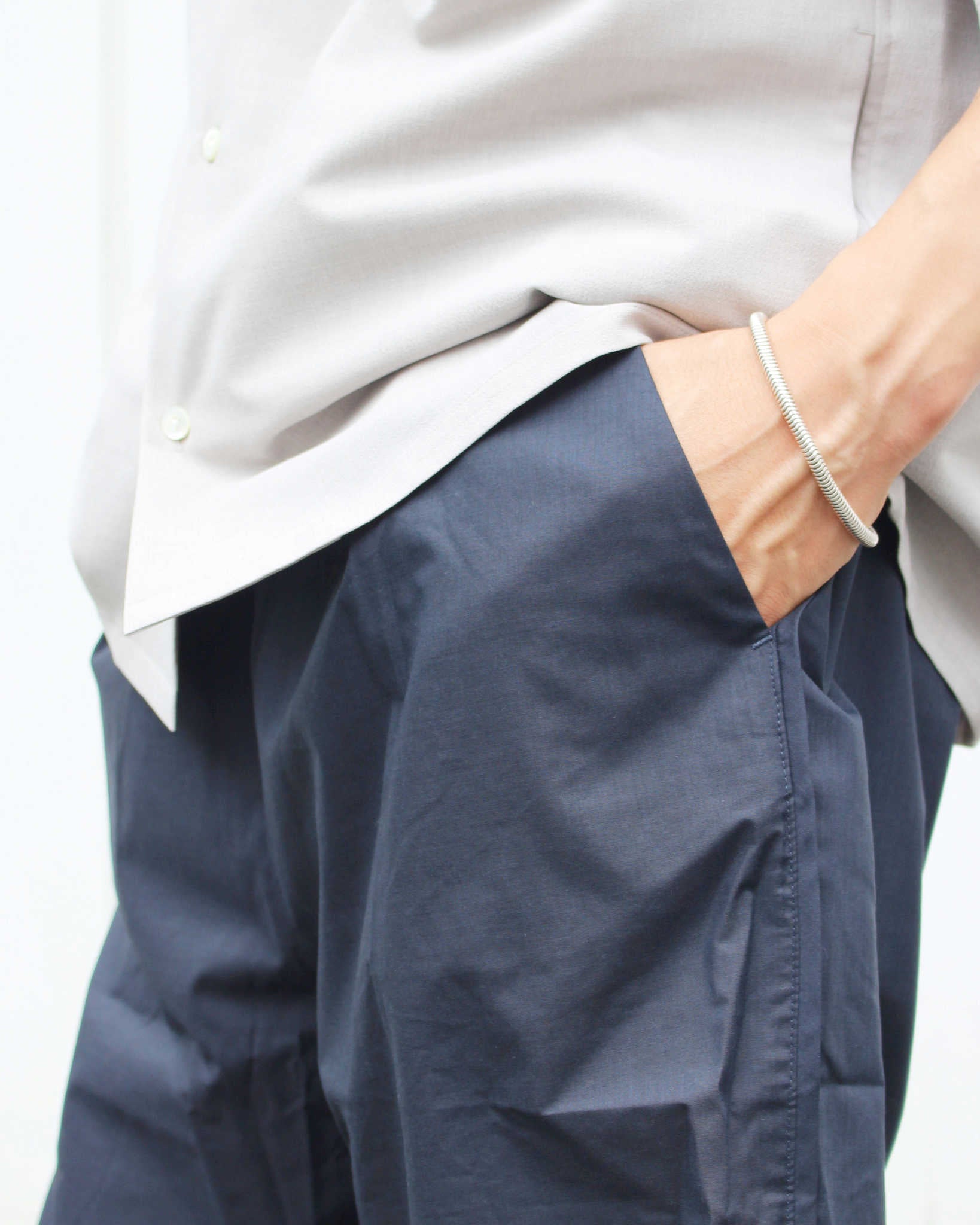 LAMOND ラモンド / LAWN WIDE SHORTS ローンワイドショーツ (NAVY BLACK ネイビーブラック)