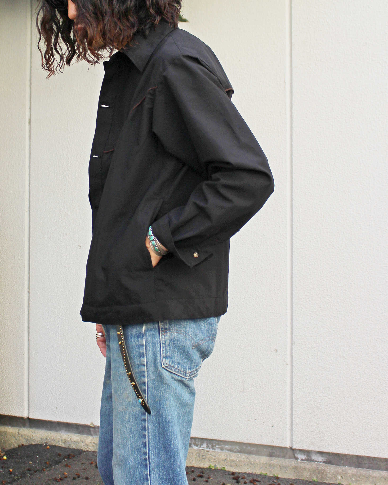 Nasngwam. ナスングワム / BRIGHT DAD JACKET ブライトダッドジャケット (BLACK ブラック)