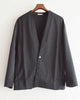 LAMOND ラモンド / TWILL TWIST CARDIGAN JACKET ツイルツイストカーディガンジャケット (BLACK ブラック)