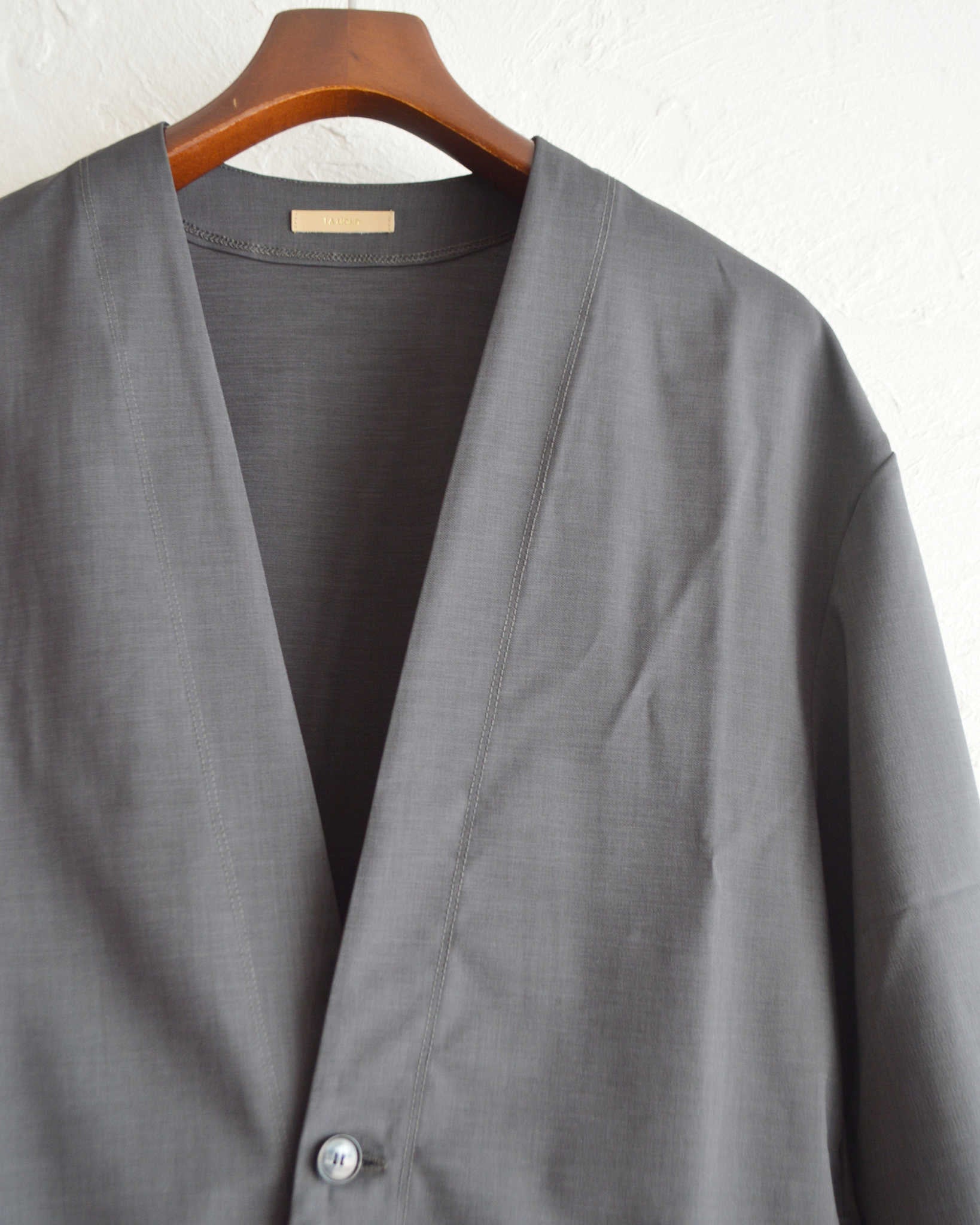 LAMOND ラモンド / TWILL TWIST CARDIGAN JACKET ツイルツイストカーディガンジャケット (CHARCOAL チャコール)