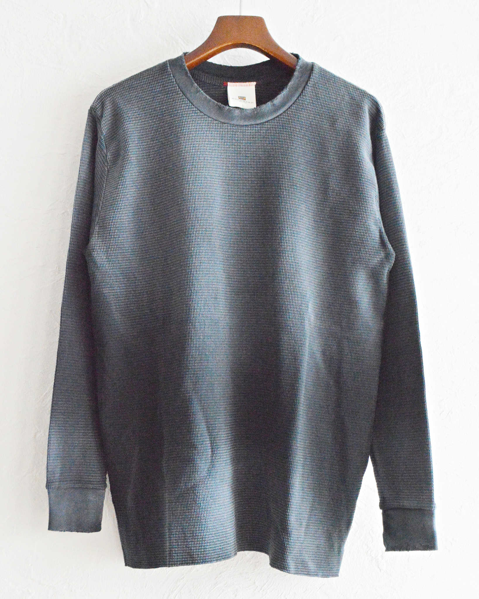 MOOJIMOOJI ムージームージー / CLASSIC WAFFLE THERMAL AGED クラシックワッフルサーマル (BLACK ブラック)